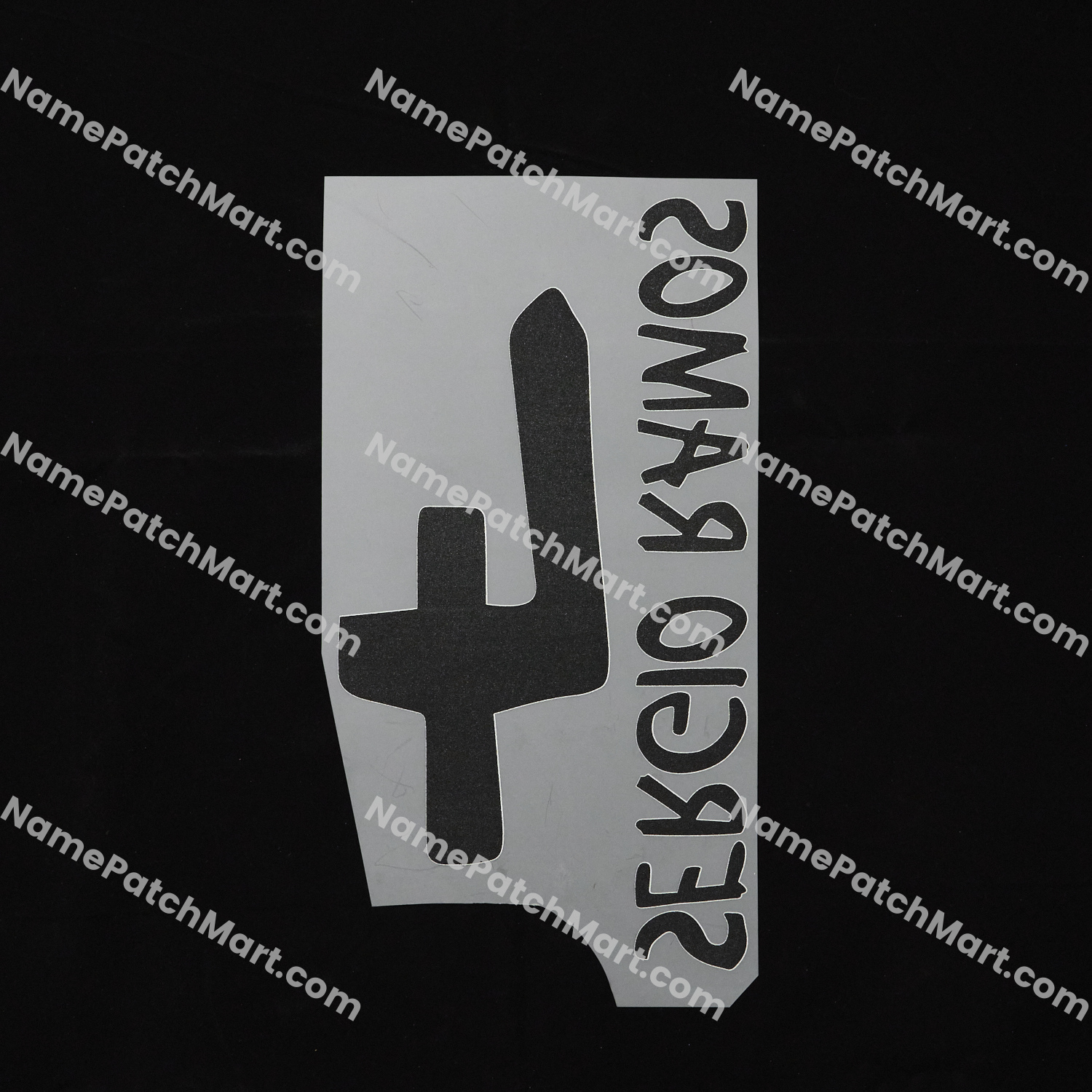 Sergio Ramos #4 (Champions League) - Real Madrid 2013-14 Away  | Name Number Set - NamePatchMart.COM