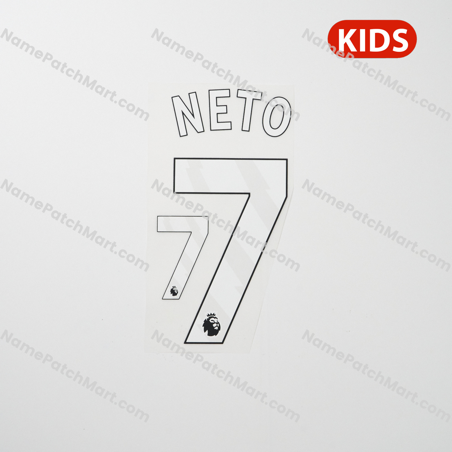 KIDS Neto #7 (Premier League) - Chelsea 25-26 Home and Third  | Name Number Set - NamePatchMart.COM