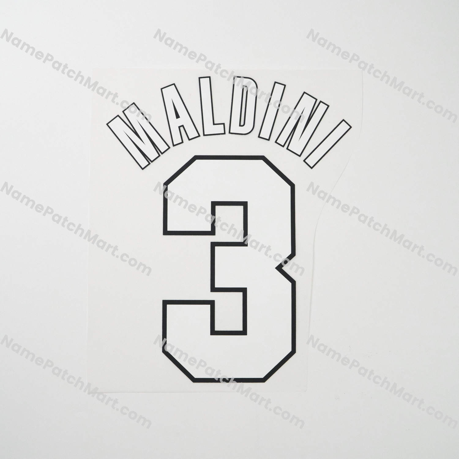 Maldini #3 - AC Milan 1998-00 Home  | Name Number Set - NamePatchMart.COM