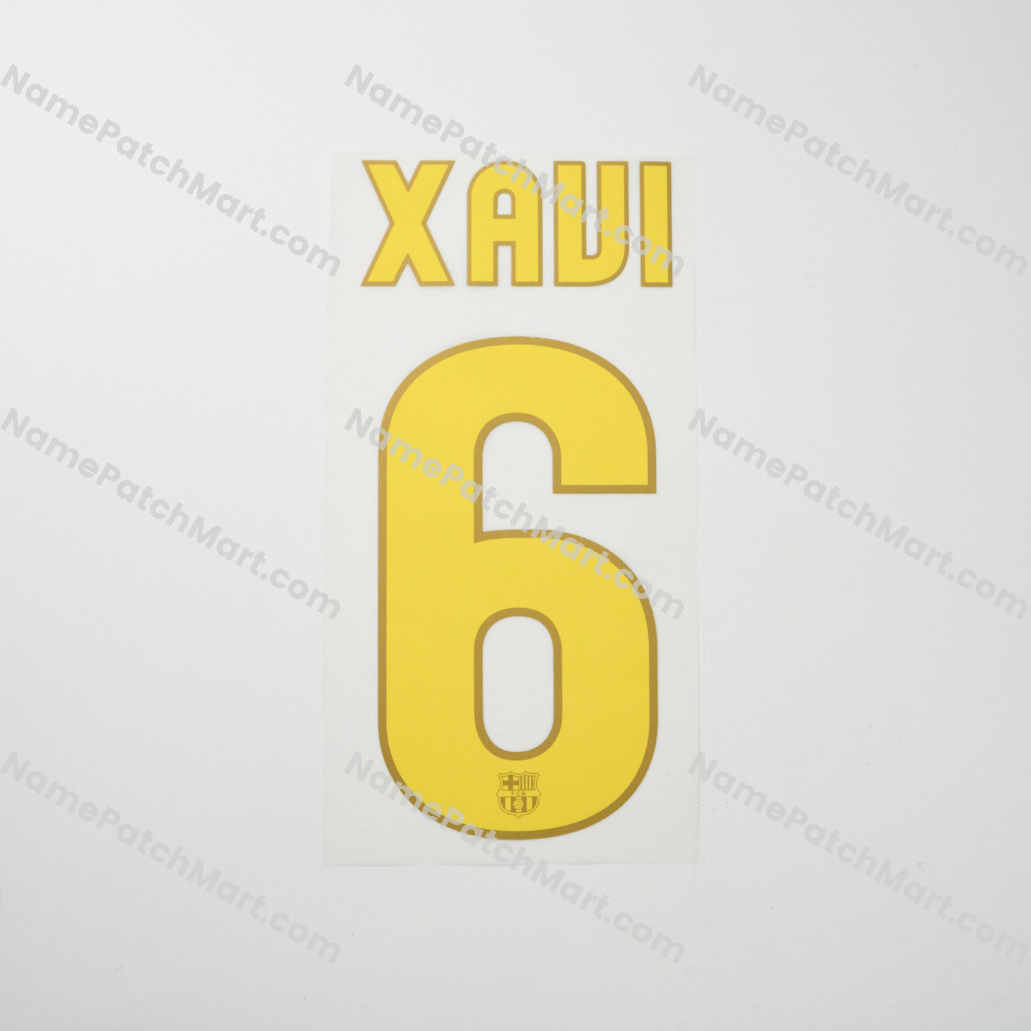 Xavi #6 - Barcelona 2008-10 Home  | Name Number Set - NamePatchMart.COM