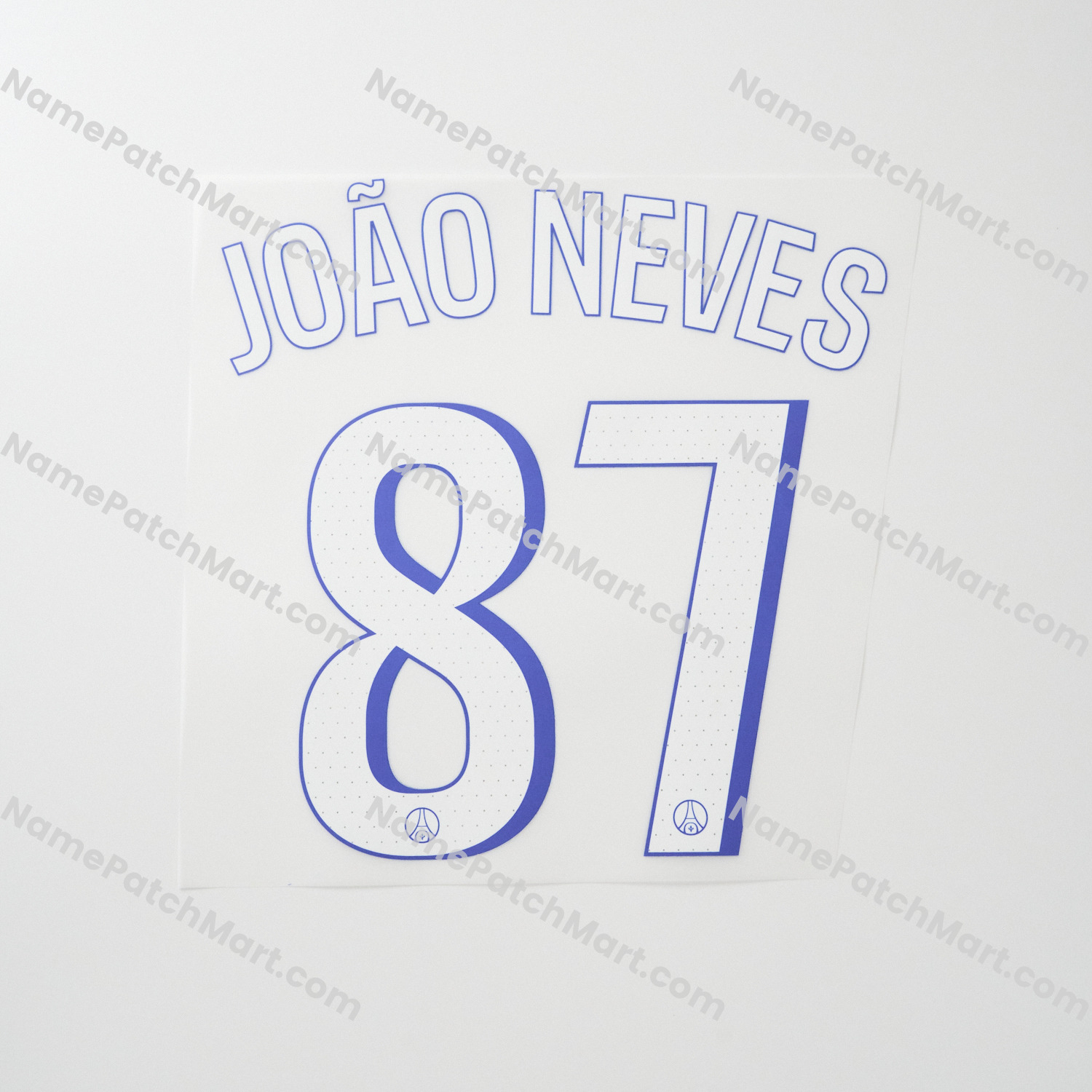 João Neves #87 (Champions League) - Paris Saint-Germain PSG 25-26 Third  | Name Number Set - NamePatchMart.COM