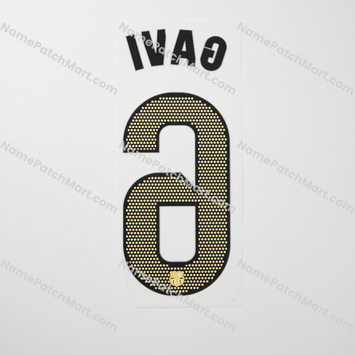Gavi #6 (La Liga) - Barcelona 25-26 Home  | Name Number Set - NamePatchMart.COM