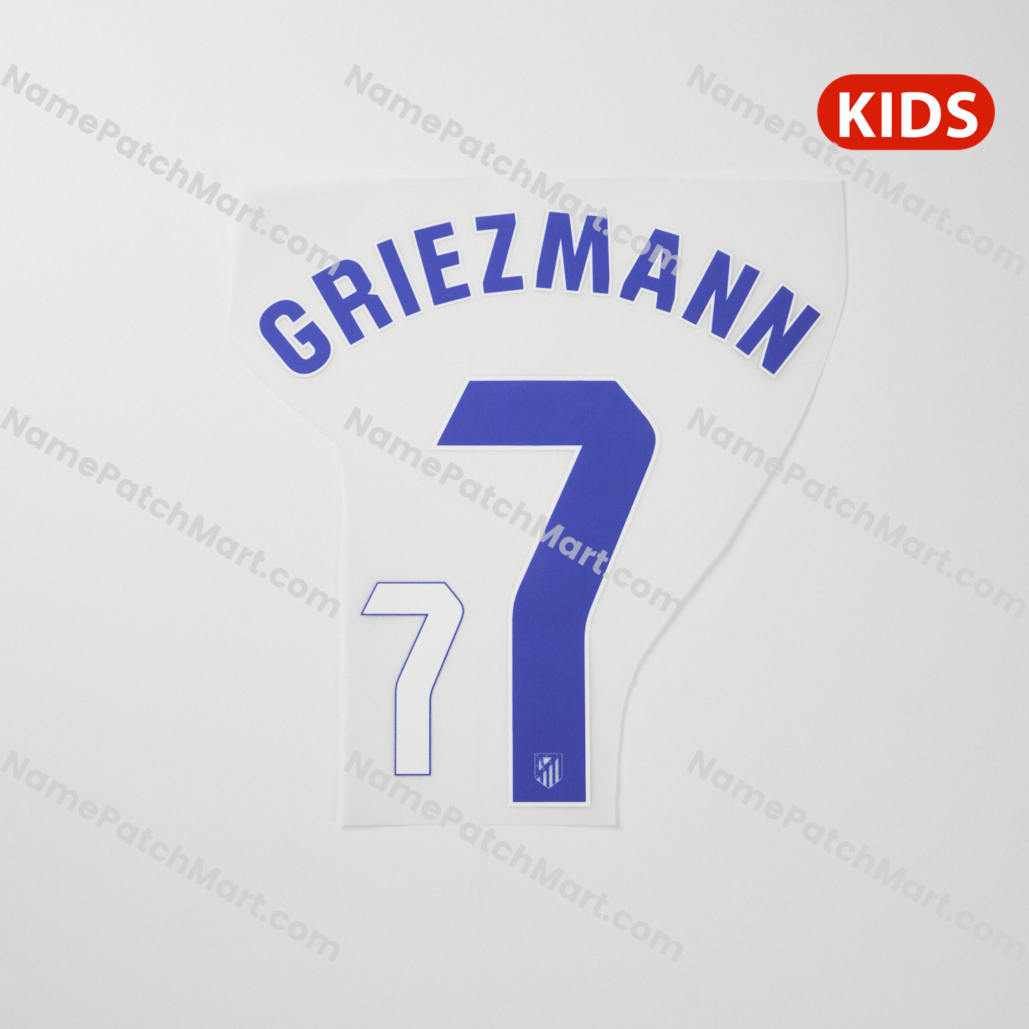 KIDS Griezmann #7 - Atletico Madrid 25-26 Home  | Name Number Set - NamePatchMart.COM
