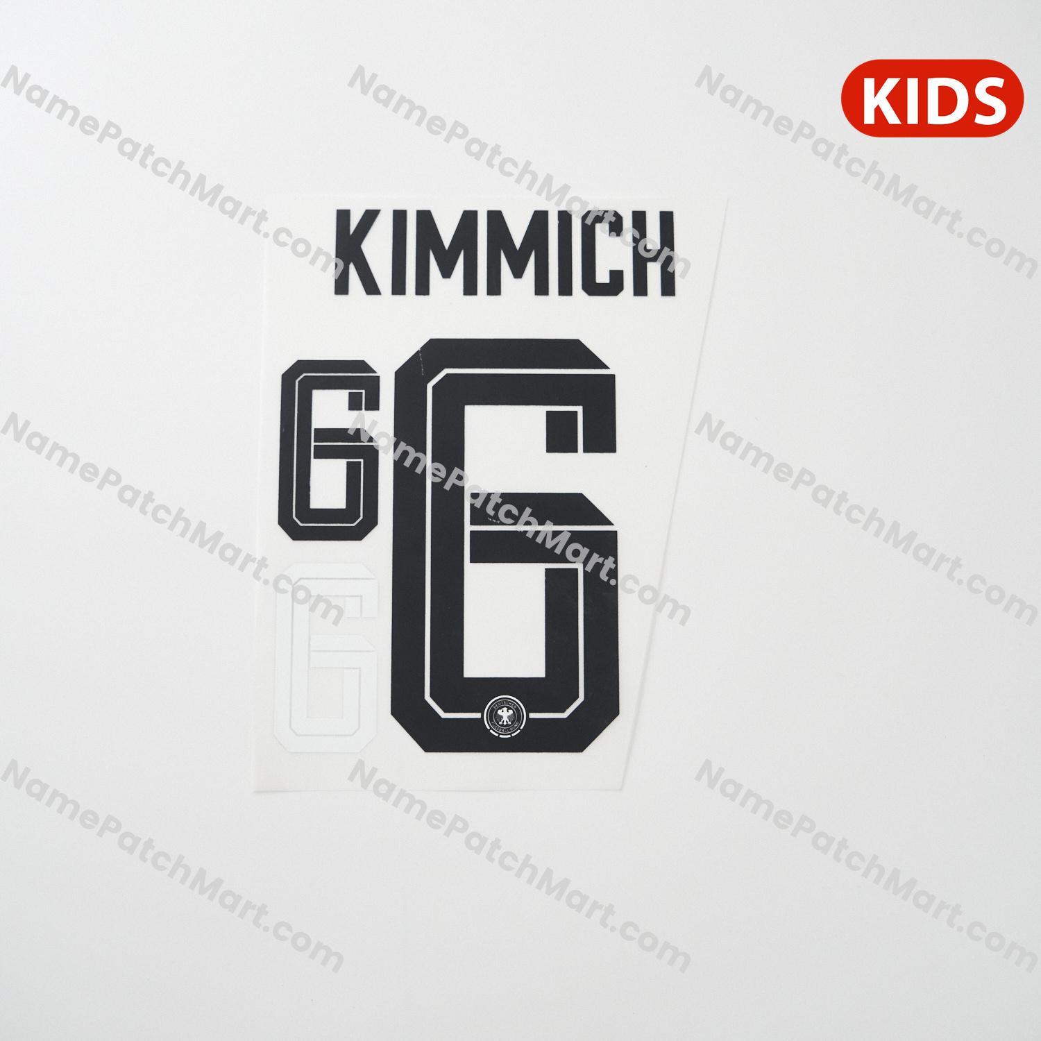Kimmich #6 (World Cup 26) - Germany 2026 Home KIDS  | Name Number Set - NamePatchMart.COM