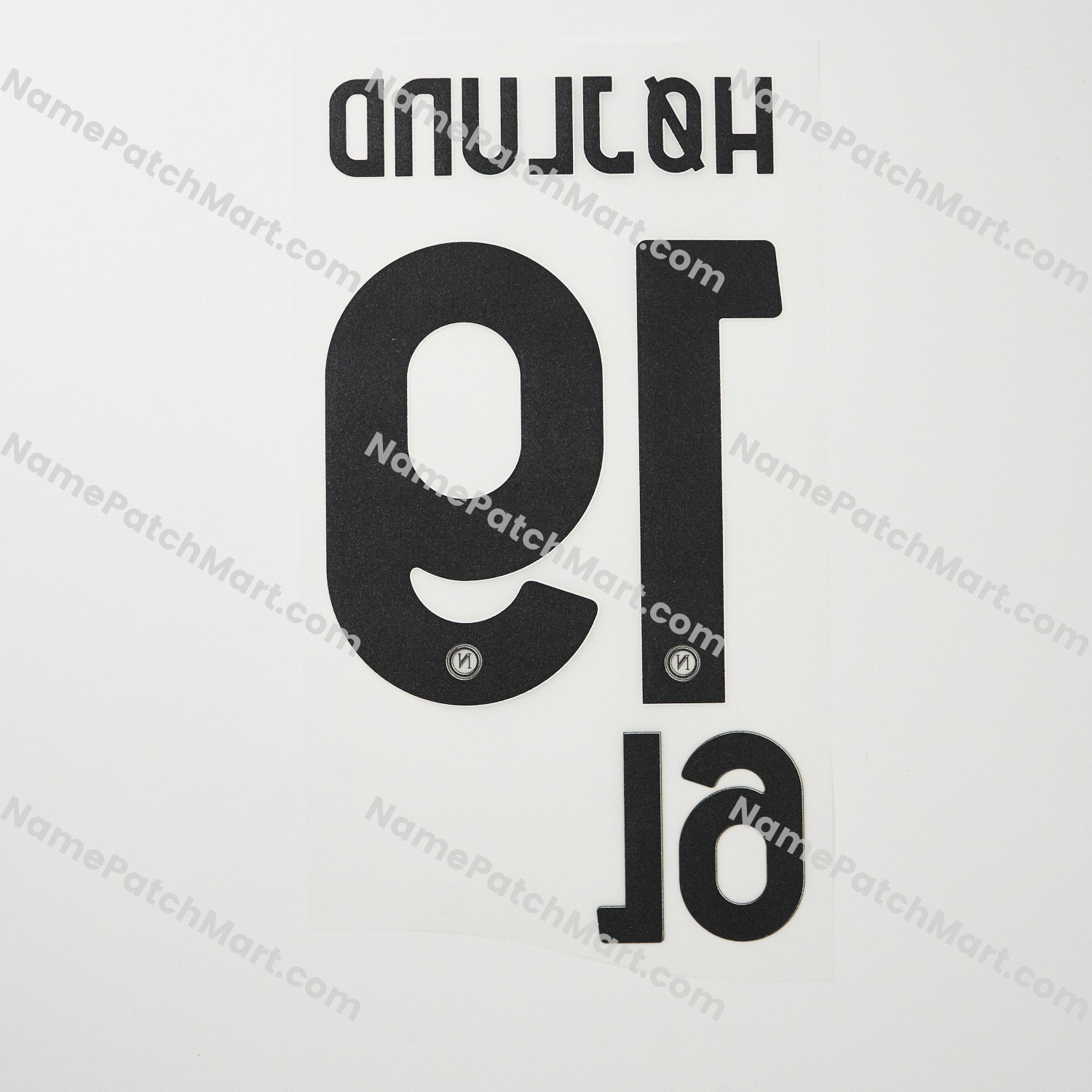 KIDS Højlund #19 - Napoli 25-26 Away - Black  | Name Number Set - NamePatchMart.COM