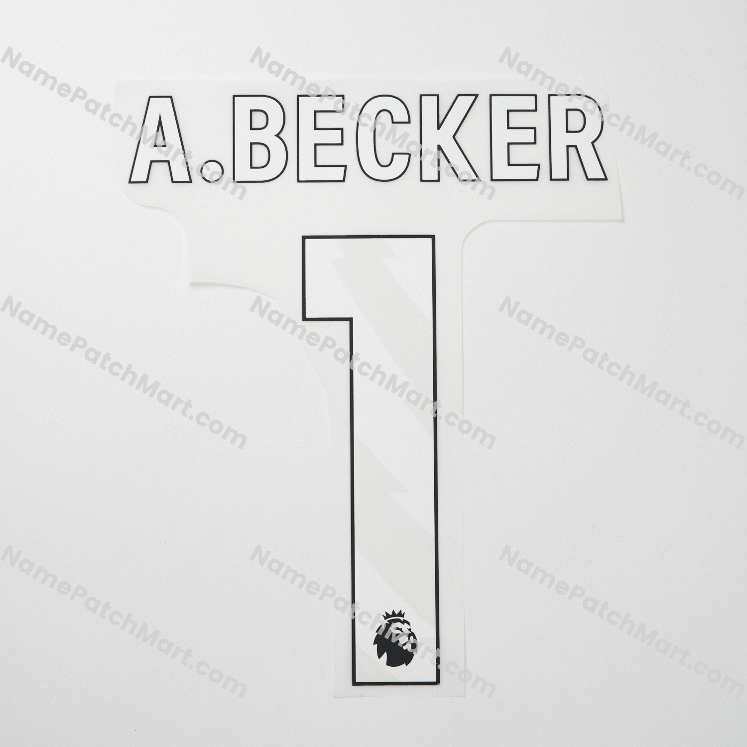 A.Becker #1 (Premier League) - Liverpool 25-26 Home  | Name Number Set - NamePatchMart.COM