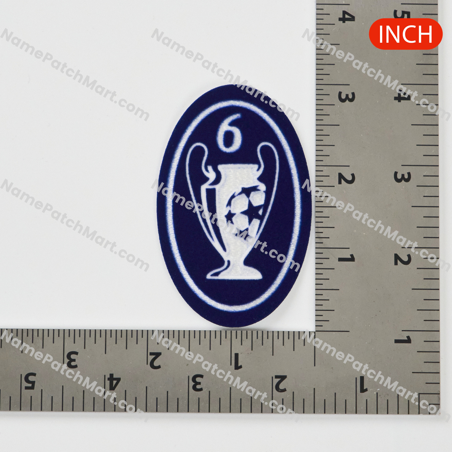 2003-06 UEFA Champions League '6 Times Winner ' Trophy Patch  | Name Number Set - NamePatchMart.COM