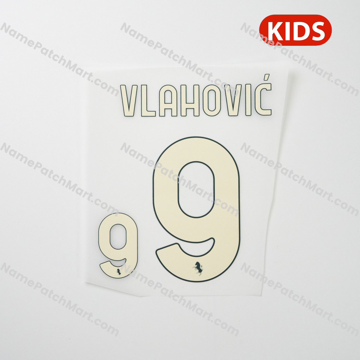 KIDS Vlahović #9 - Juventus 25-26 Third  | Name Number Set - NamePatchMart.COM