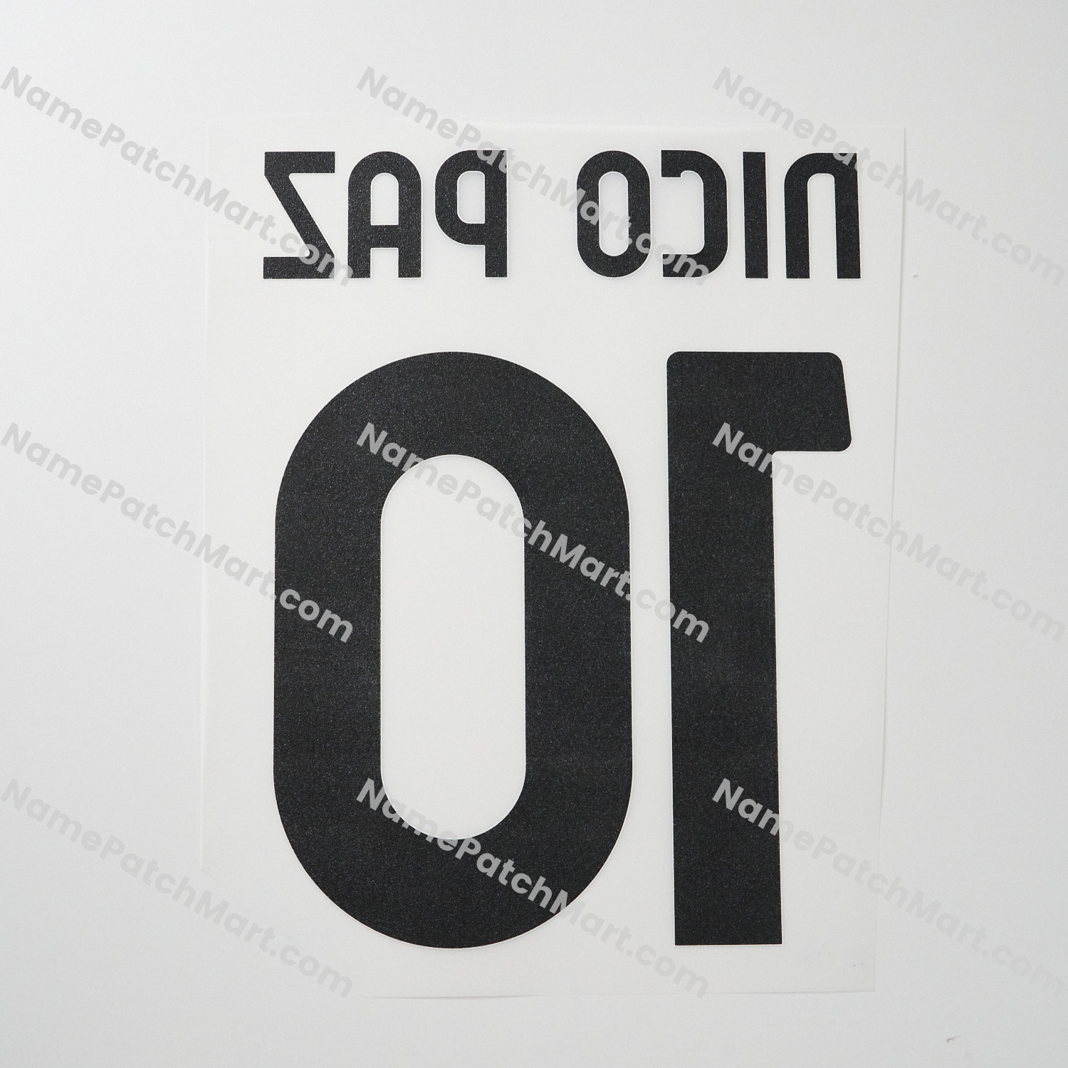 Nico Paz #10 - Como 25-26 Away  | Name Number Set - NamePatchMart.COM