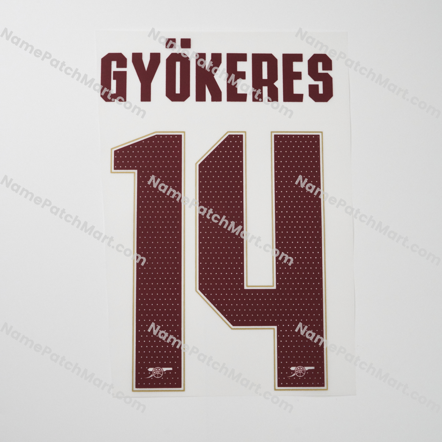 Gyökeres #14 (Champions League) - Arsenal 25-26 Third  | Name Number Set - NamePatchMart.COM