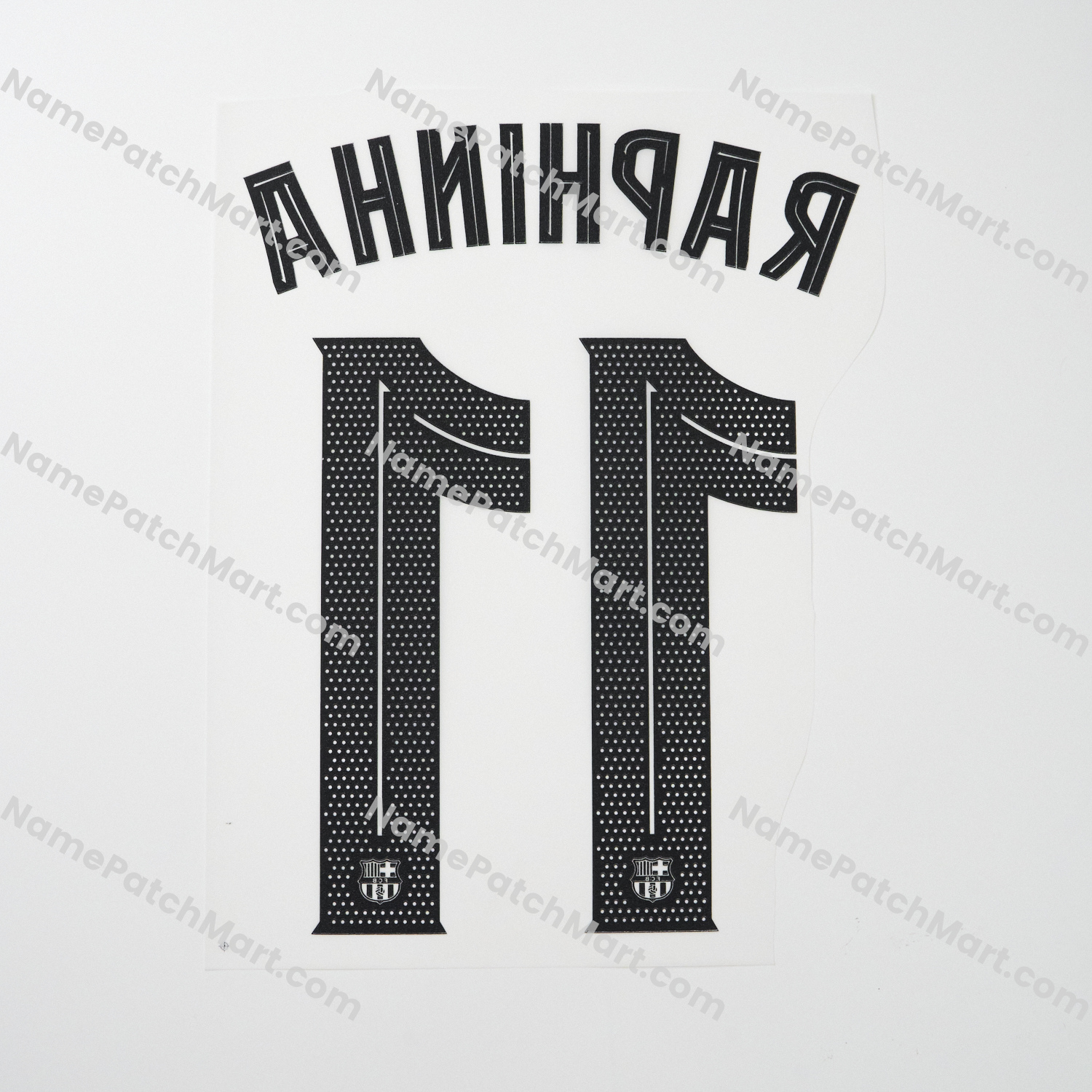 Raphinha #11 (Champions League) - Barcelona 25-26 Away  | Name Number Set - NamePatchMart.COM