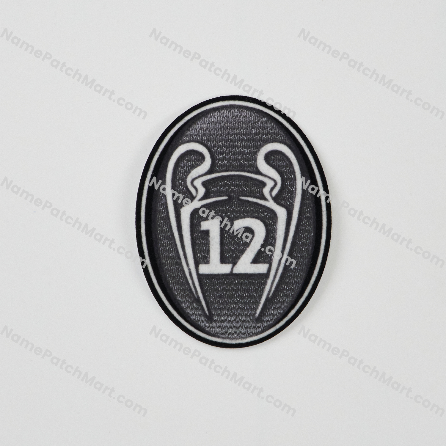 2017-18 Real Madrid UEFA Champions League '12 Times Winner ' Patch  | Name Number Set - NamePatchMart.COM