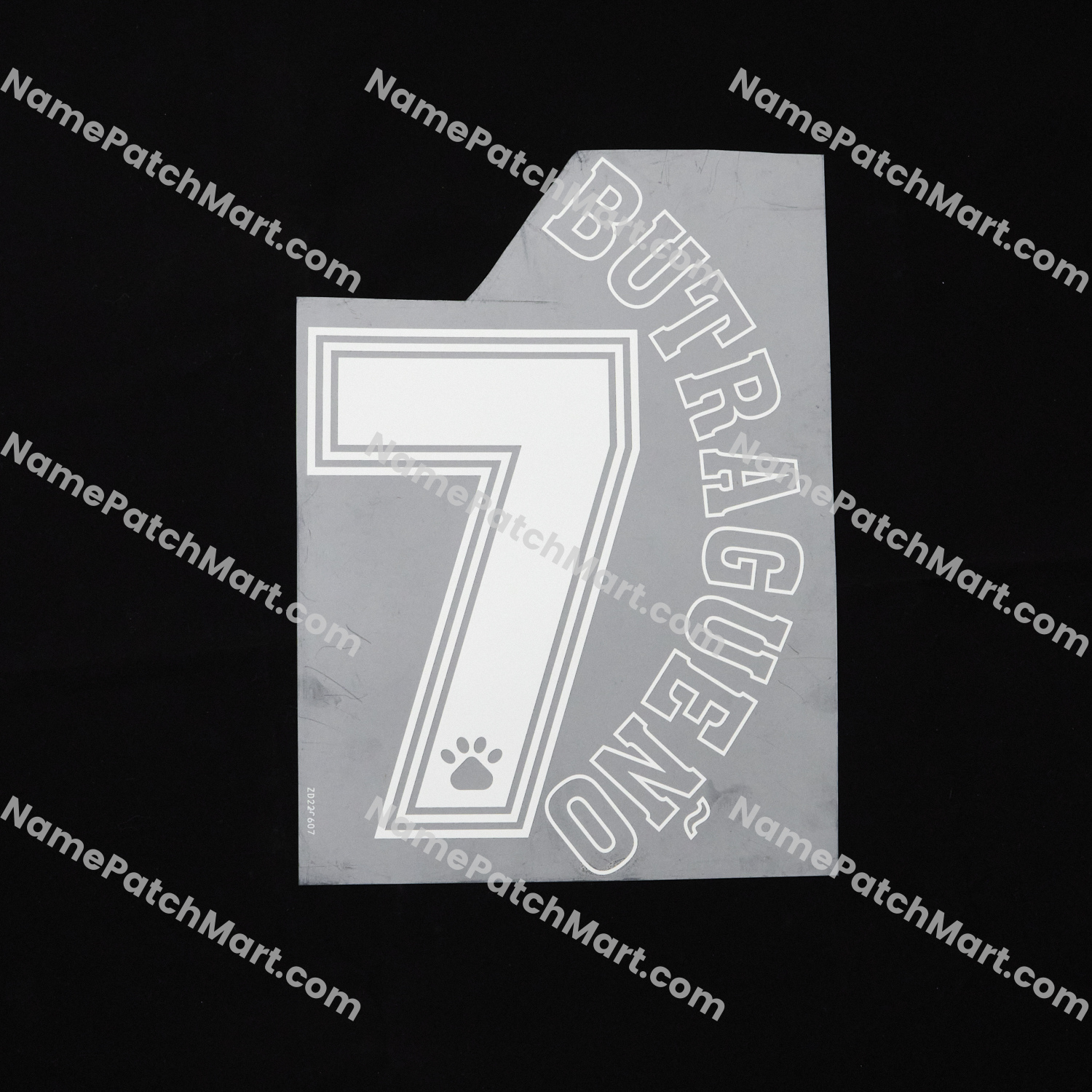 Butragueno #7 - Retro Real Madrid 1995-96 Away  | Name Number Set - NamePatchMart.COM