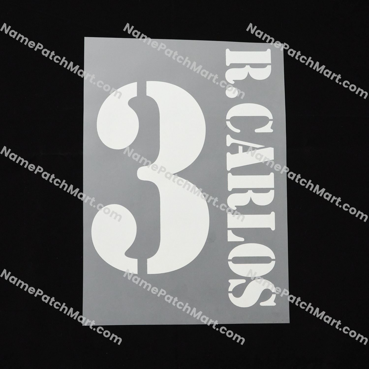 R.Carlos #3 - Real Madrid 2001-03 Away  | Name Number Set - NamePatchMart.COM