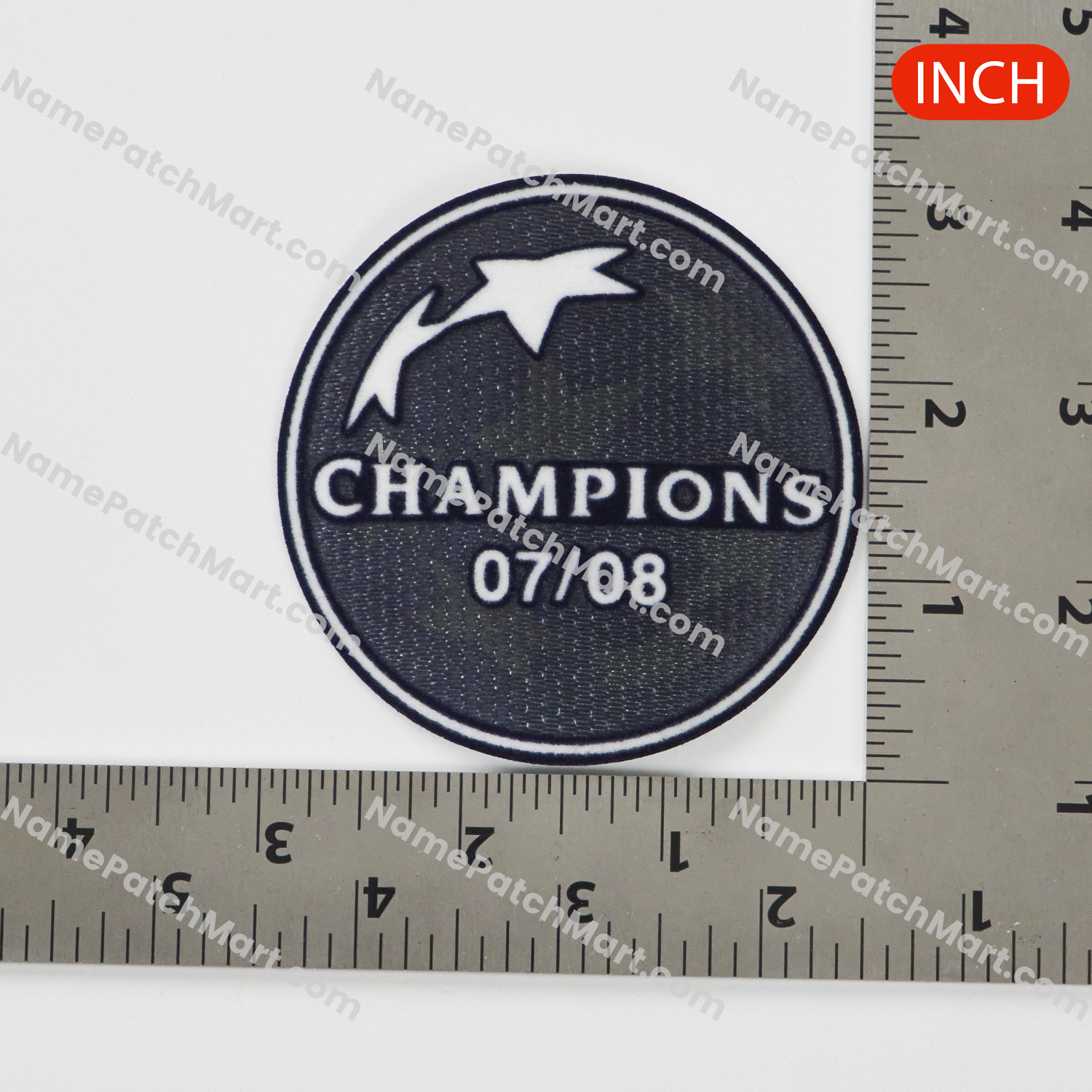 2008-09 Manchester United Champions League ‘Winner 07-08’ Patch  | Name Number Set - NamePatchMart.COM