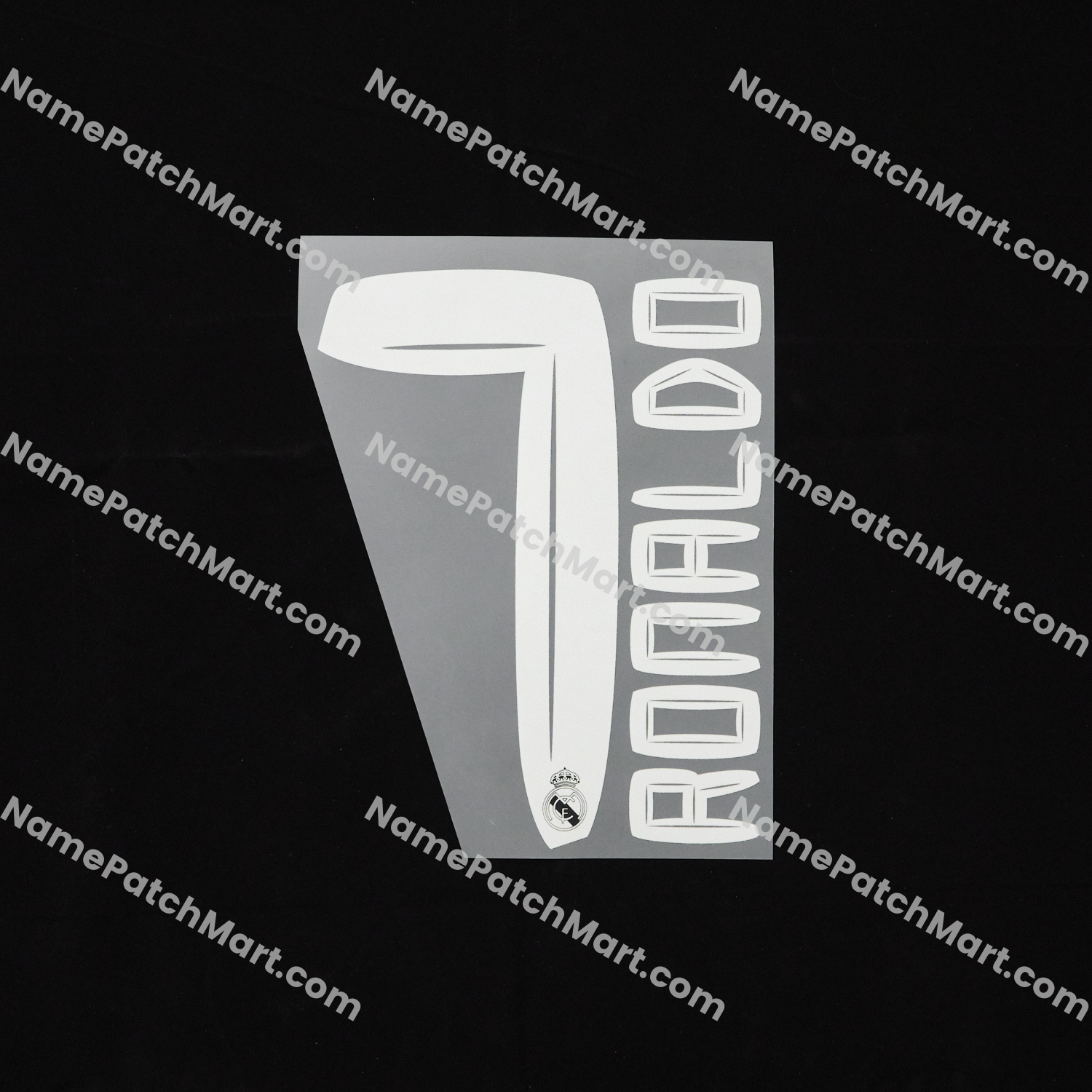 Ronaldo #7 (Champions League) - Real Madrid 2010-11 Away  | Name Number Set - NamePatchMart.COM