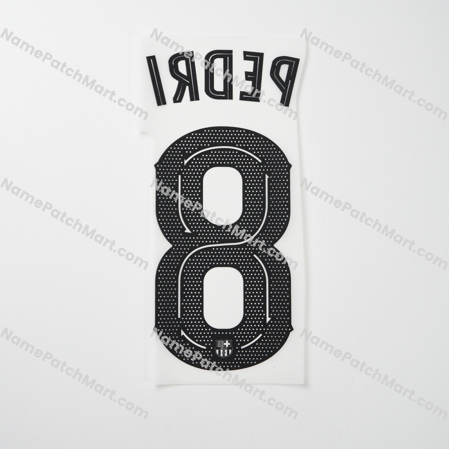 Pedri #8 (Champions League) - Barcelona 25-26 Away  | Name Number Set - NamePatchMart.COM