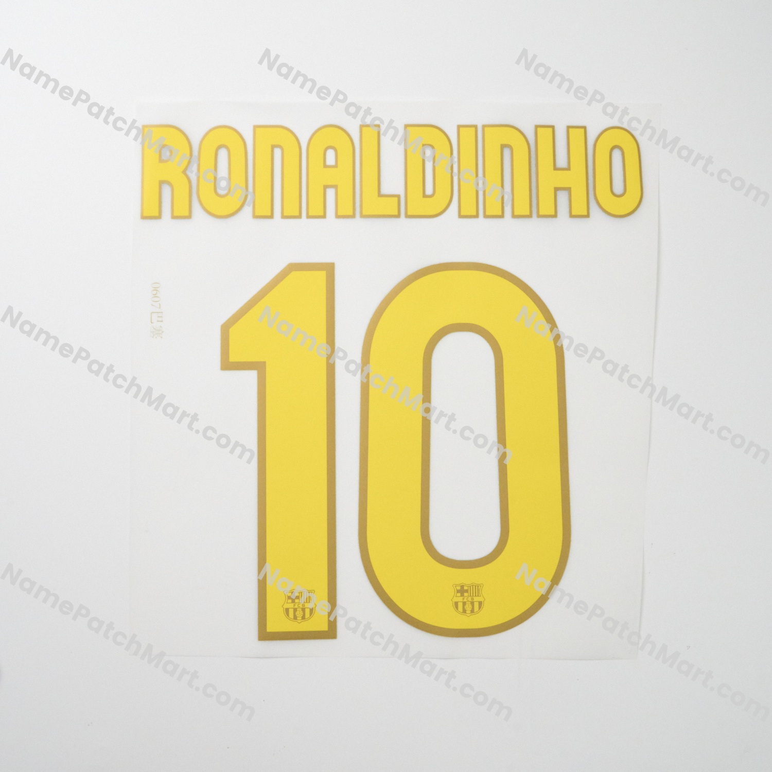 Ronaldinho #10 - Barcelona 2007-08 Home  | Name Number Set - NamePatchMart.COM