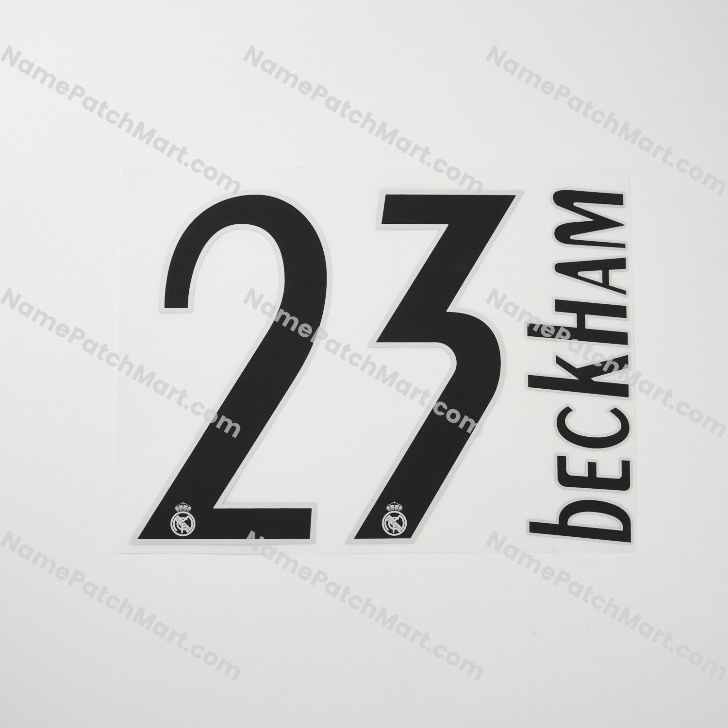 Beckham #23 - Real Madrid 2005-06 Home and Third  | Name Number Set - NamePatchMart.COM