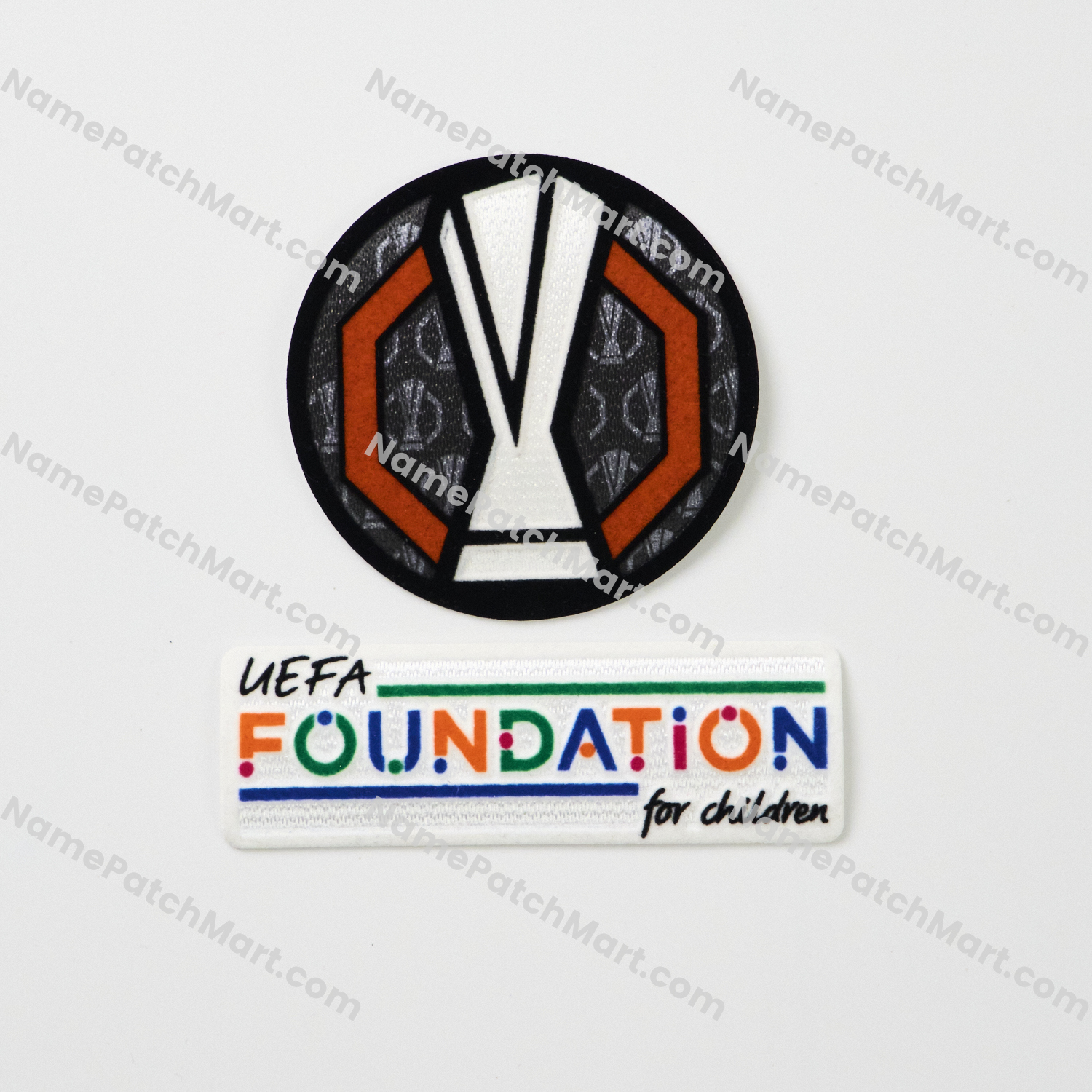 2024-25 Europa League + Foundation Patch Set  | Name Number Set - NamePatchMart.COM