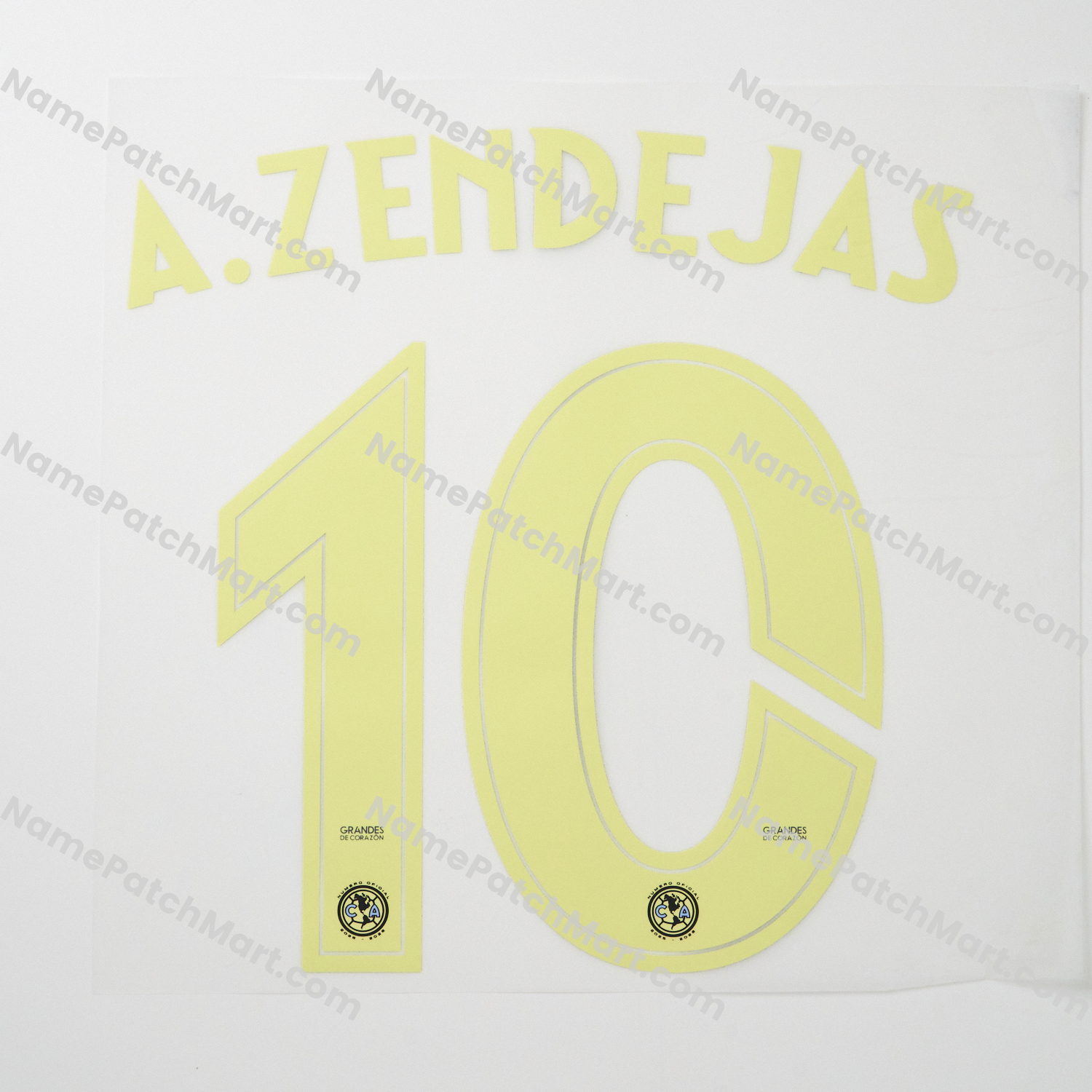 A.Zendejas #10 - Club América 25-26 Away  | Name Number Set - NamePatchMart.COM
