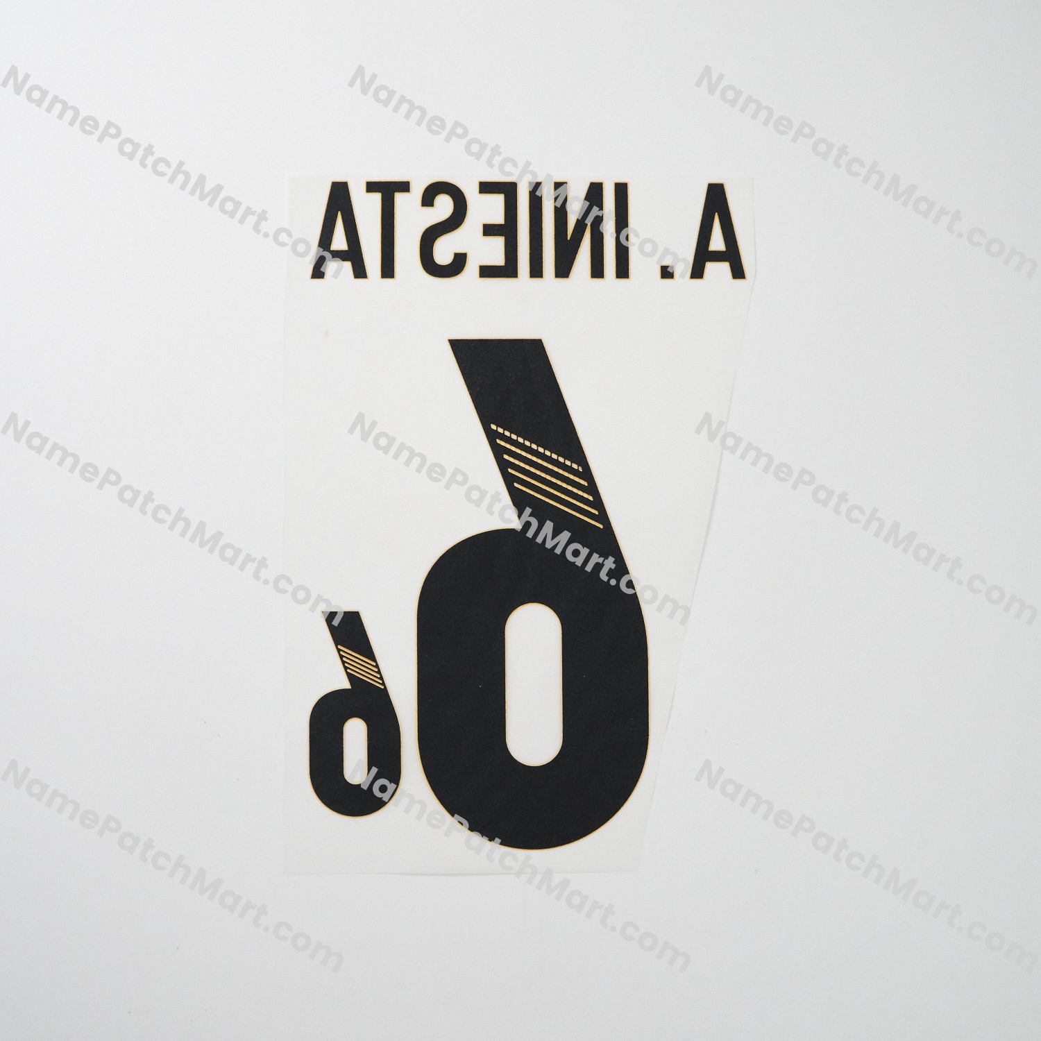 A.Iniesta #6 - Spain 2012 Home  | Name Number Set - NamePatchMart.COM