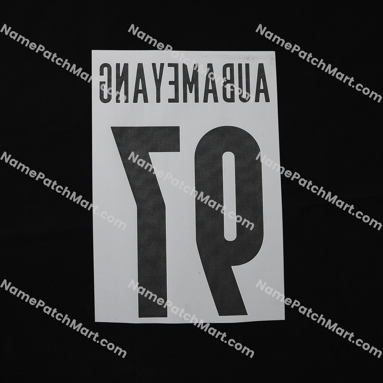 Aubameyang #97 (Champions League) - Marseille 25-26 Away and Third  | Name Number Set - NamePatchMart.COM
