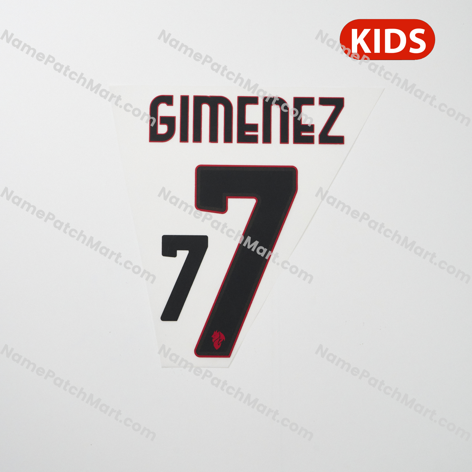 KIDS Gimenez #7 - AC Milan 25-26 Away  | Name Number Set - NamePatchMart.COM