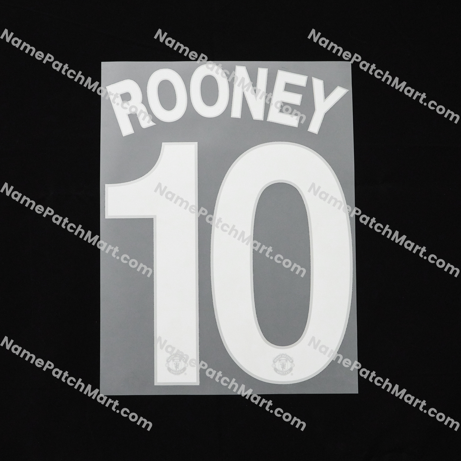 Rooney #10 (Champions League) - Manchester United 2008-09 Home  | Name Number Set - NamePatchMart.COM