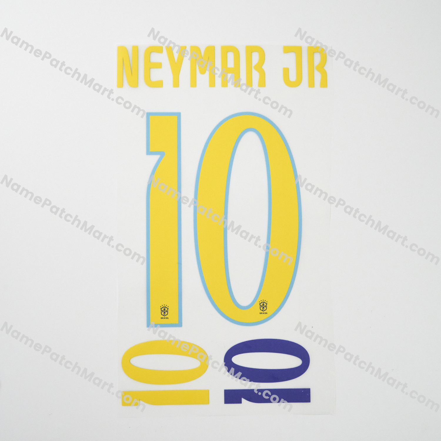 Neymar Jr #10 - Brazil 2022 Away  | Name Number Set - NamePatchMart.COM