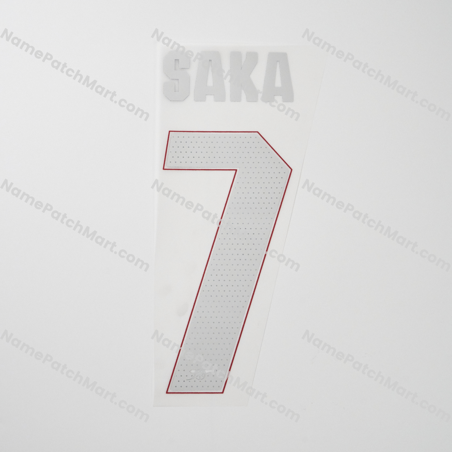 Saka #7 (Champions League) - Arsenal 25-26 Away  | Name Number Set - NamePatchMart.COM