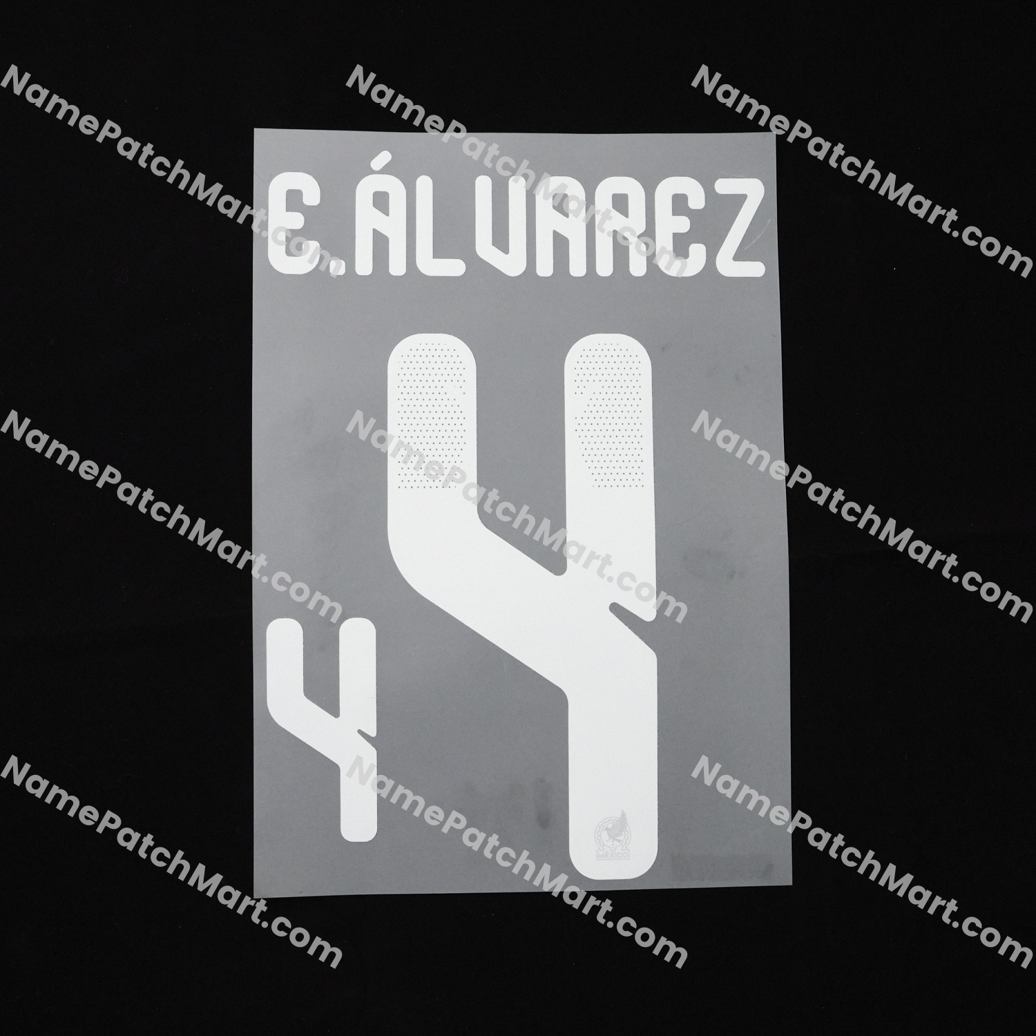 E.Álvarez #4 (World Cup 26) - Mexico 2026-27 Home  | Name Number Set - NamePatchMart.COM