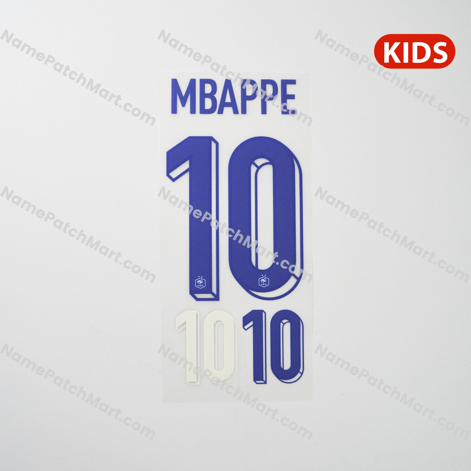 KIDS Mbappé #10 - France 2024 Home  | Name Number Set - NamePatchMart.COM