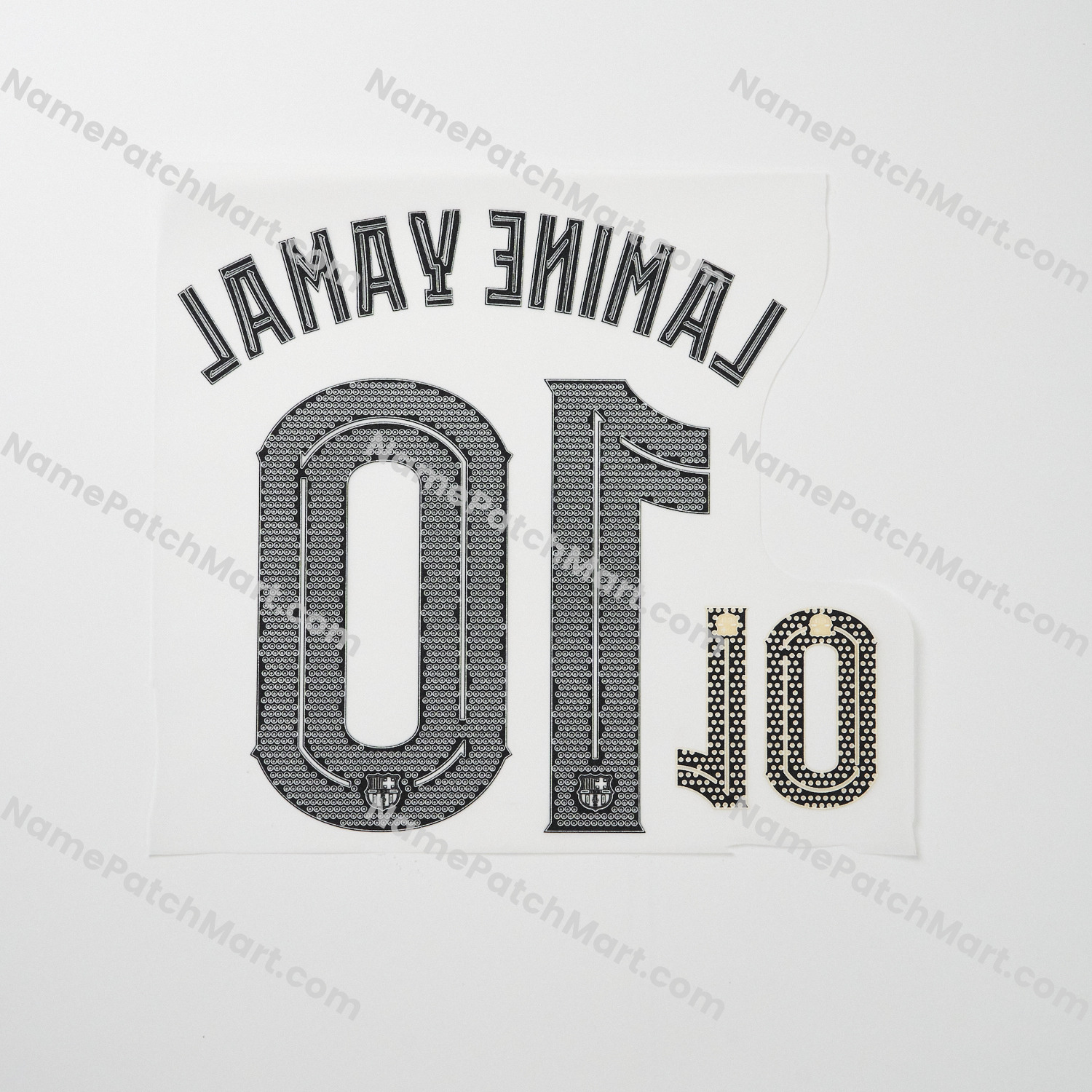 KIDS Lamine Yamal #10 (Champions League) - Barcelona 25-26 Away  | Name Number Set - NamePatchMart.COM