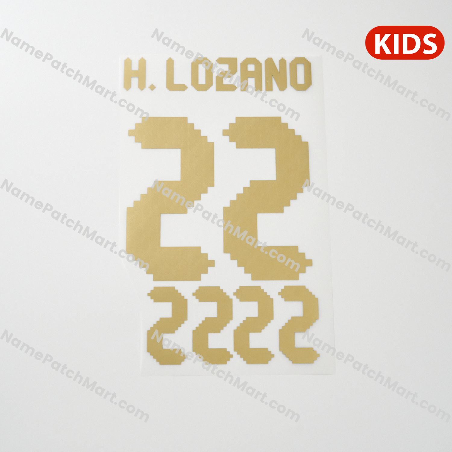 H. Lozano #22 - Mexico 2025 Gold Cup KIDS  | Name Number Set - NamePatchMart.COM