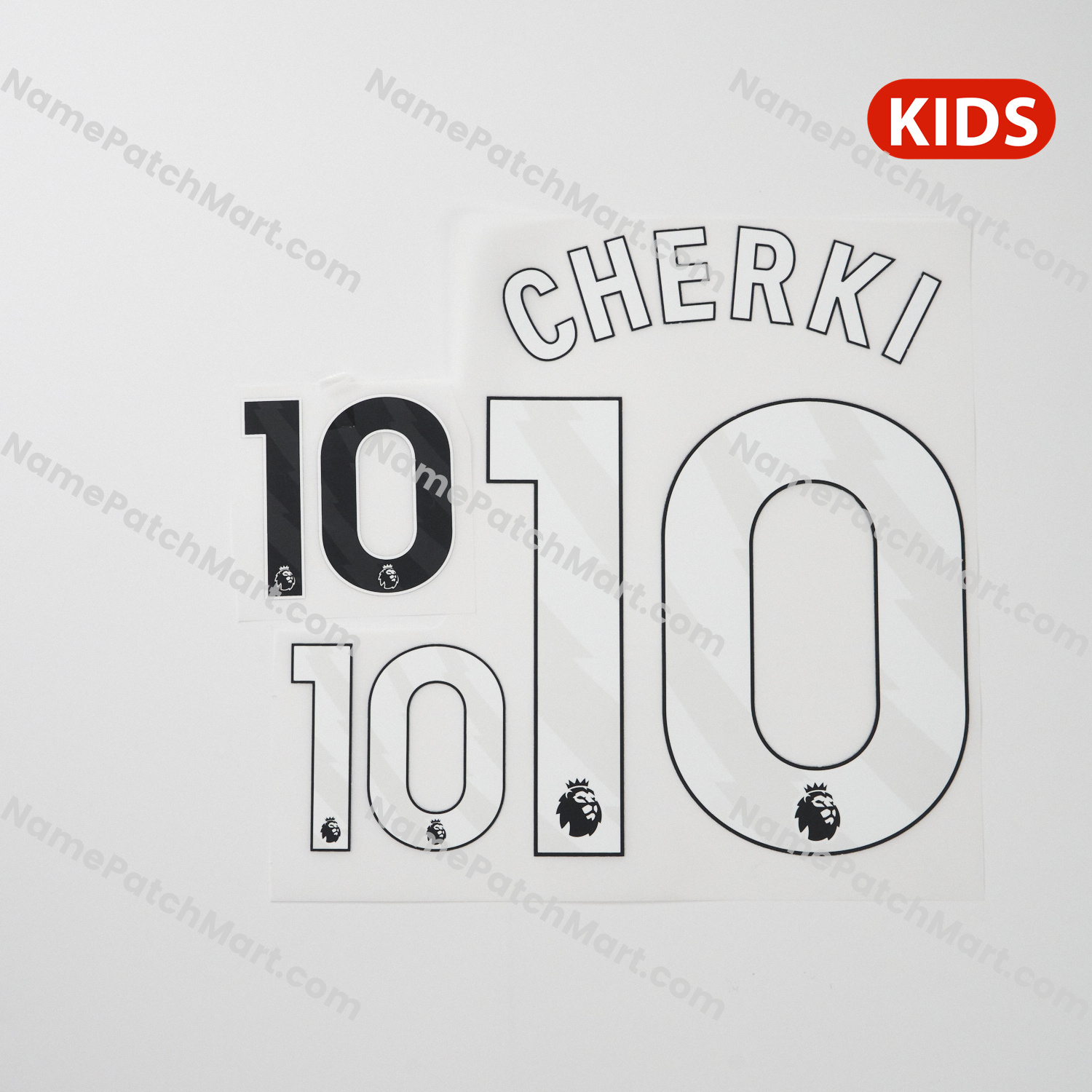 KIDS Cherki #10 (Premier League) - Manchester City 25-26 Home and Away  | Name Number Set - NamePatchMart.COM