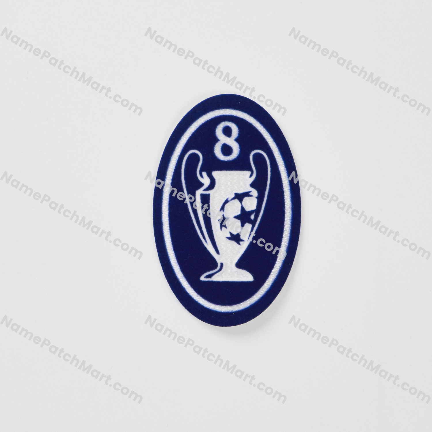 2003-06 UEFA Champions League '8 Times Winner ' Trophy Patch  | Name Number Set - NamePatchMart.COM