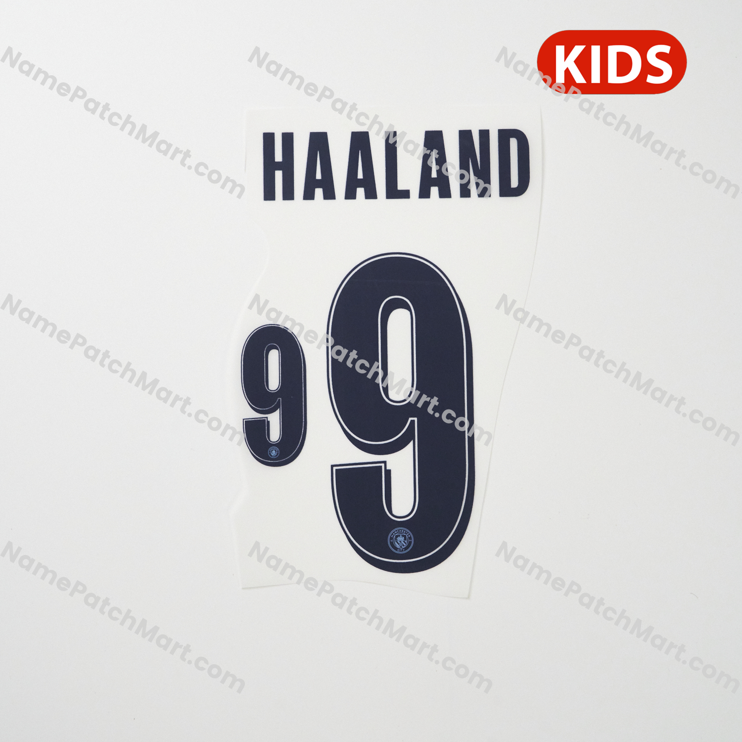 KIDS Haaland #9 (Champions League) - Manchester City 25-26 Home  | Name Number Set - NamePatchMart.COM
