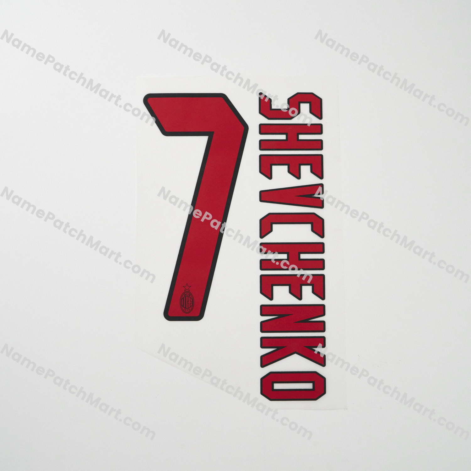 Shevchenko #7 - AC Milan 2004-07 Away  | Name Number Set - NamePatchMart.COM