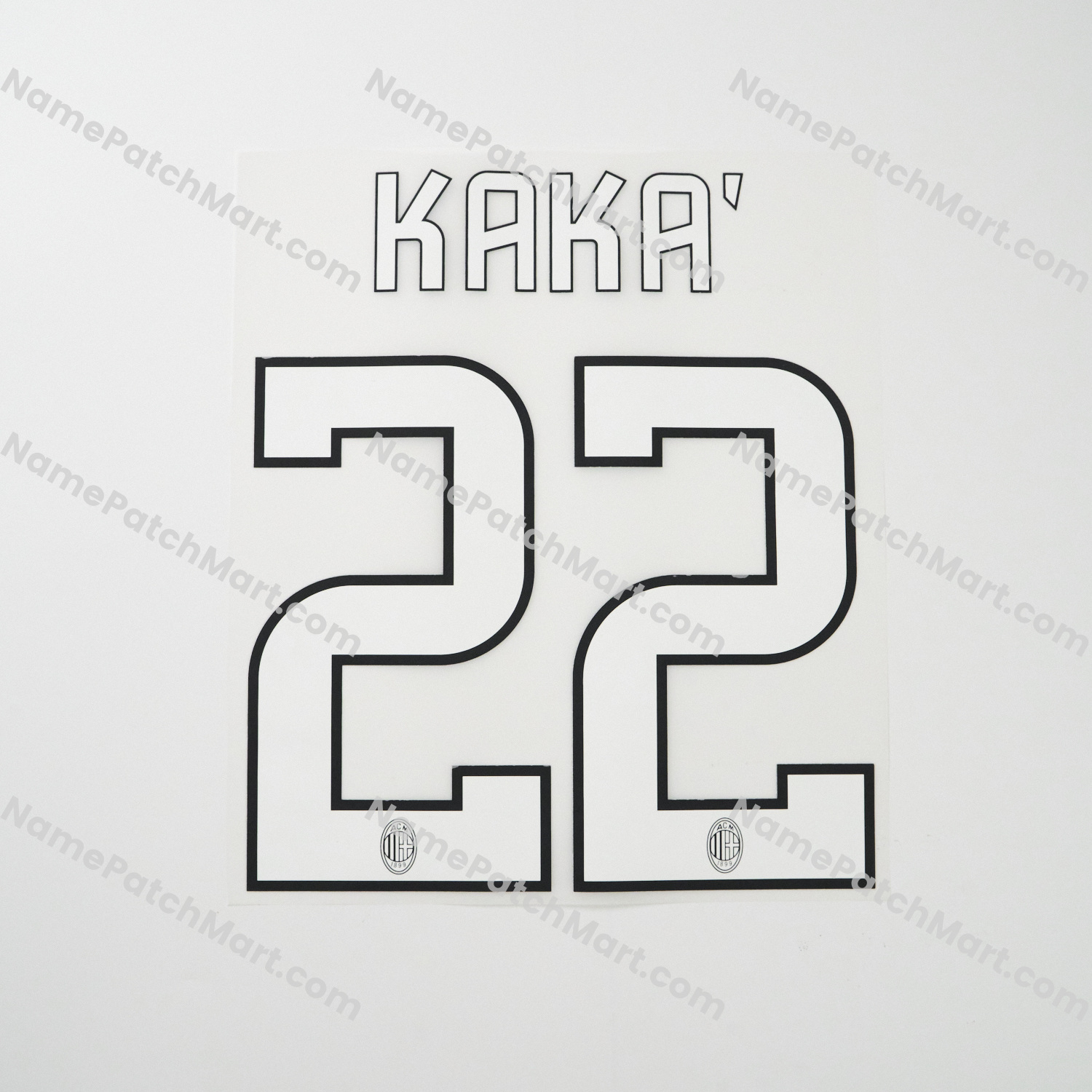 Kaka' #22 - AC Milan 2008-09 Home  | Name Number Set - NamePatchMart.COM