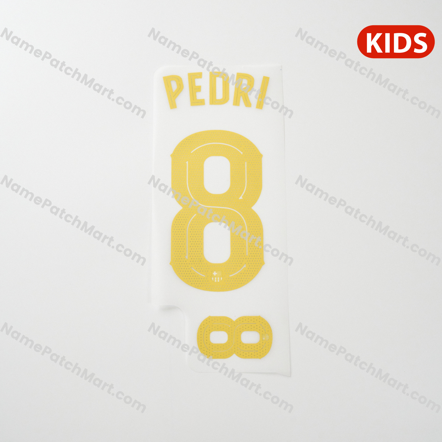 Pedri #6 (Champions League) - Barcelona 25-26 Home KIDS  | Name Number Set - NamePatchMart.COM