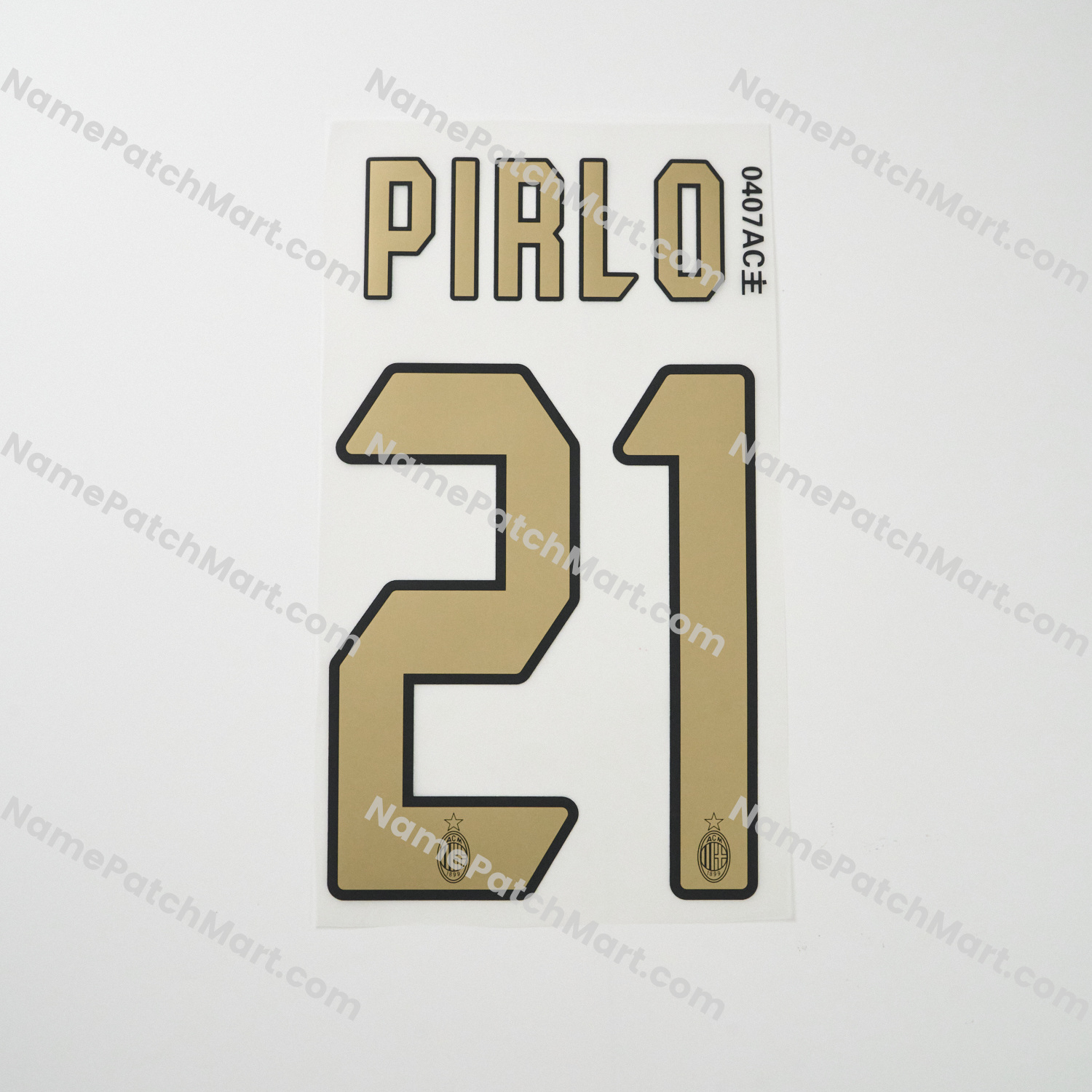 Pirlo #21 - AC Milan 2004-07 Home  | Name Number Set - NamePatchMart.COM