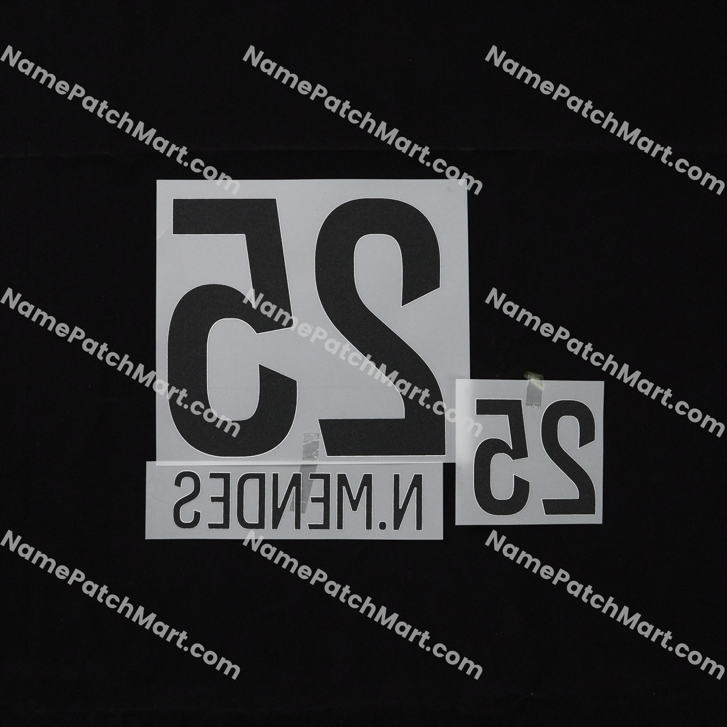 KIDS N.Mendes #25 (Ligue 1) - Paris Saint-Germain PSG 25-26 Home  | Name Number Set - NamePatchMart.COM