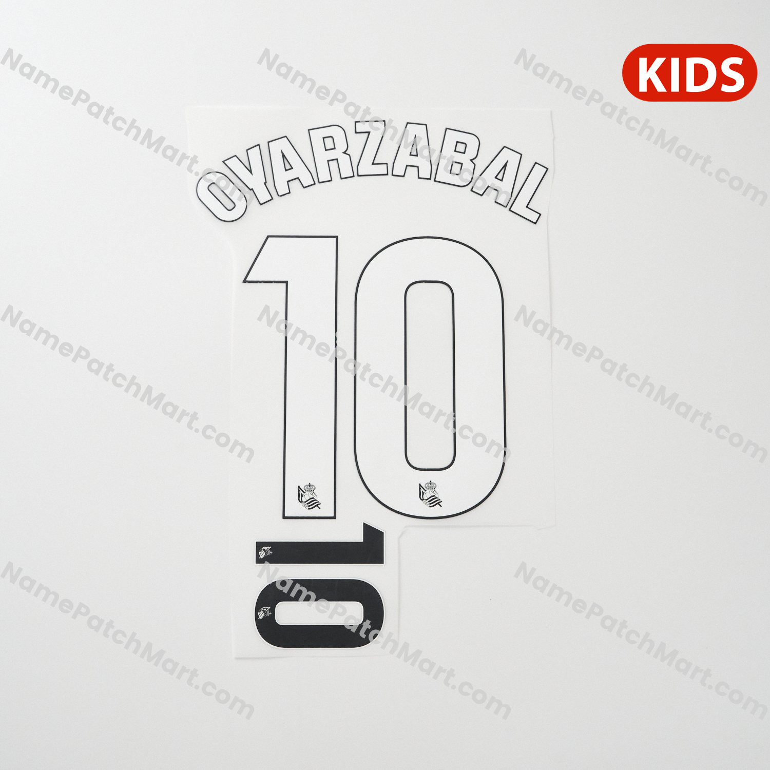 Oyarzabal #10 (La Liga) - Real Sociedad 25-26 Home KIDS  | Name Number Set - NamePatchMart.COM