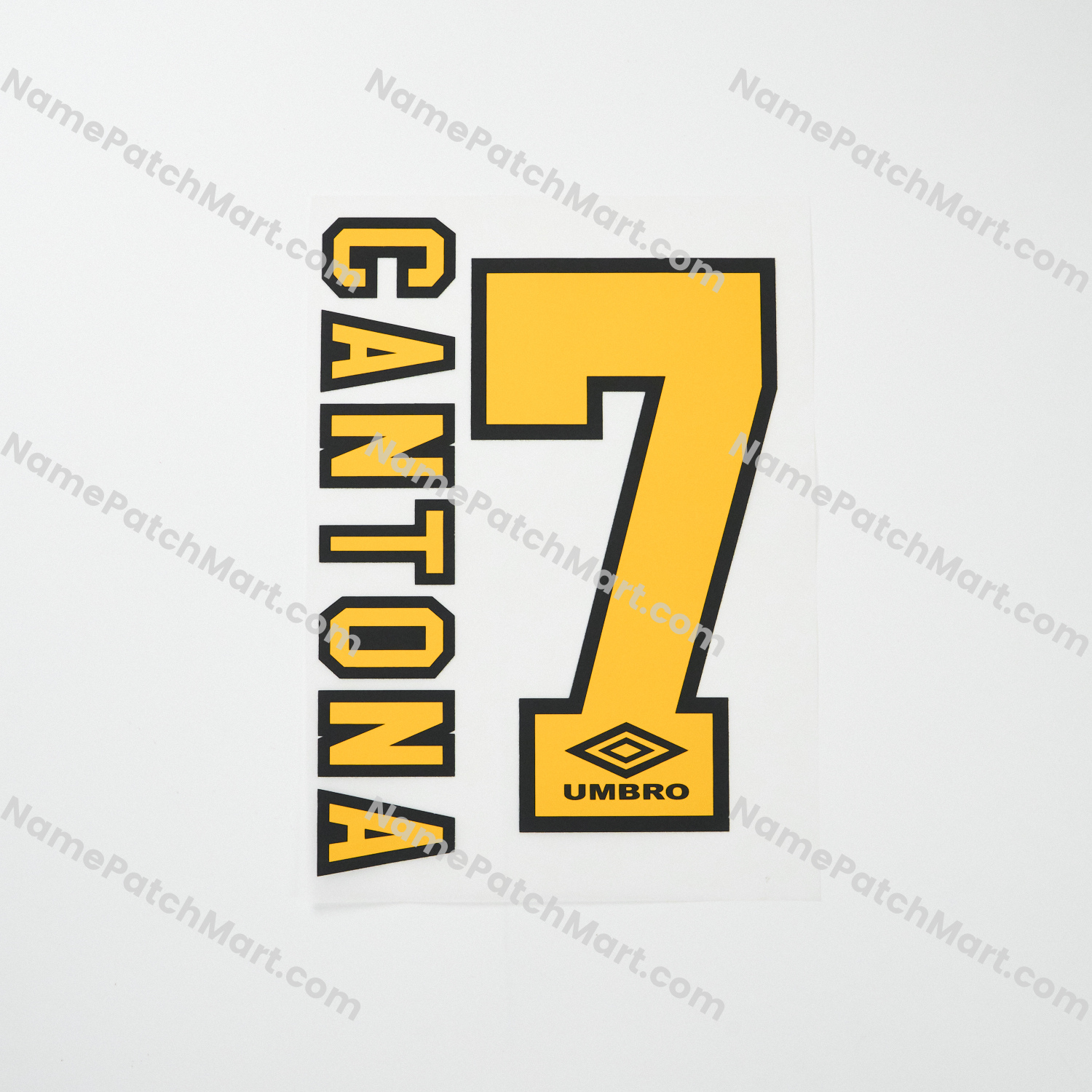 Cantona #7 - Manchester United 1994-96 Away  | Name Number Set - NamePatchMart.COM