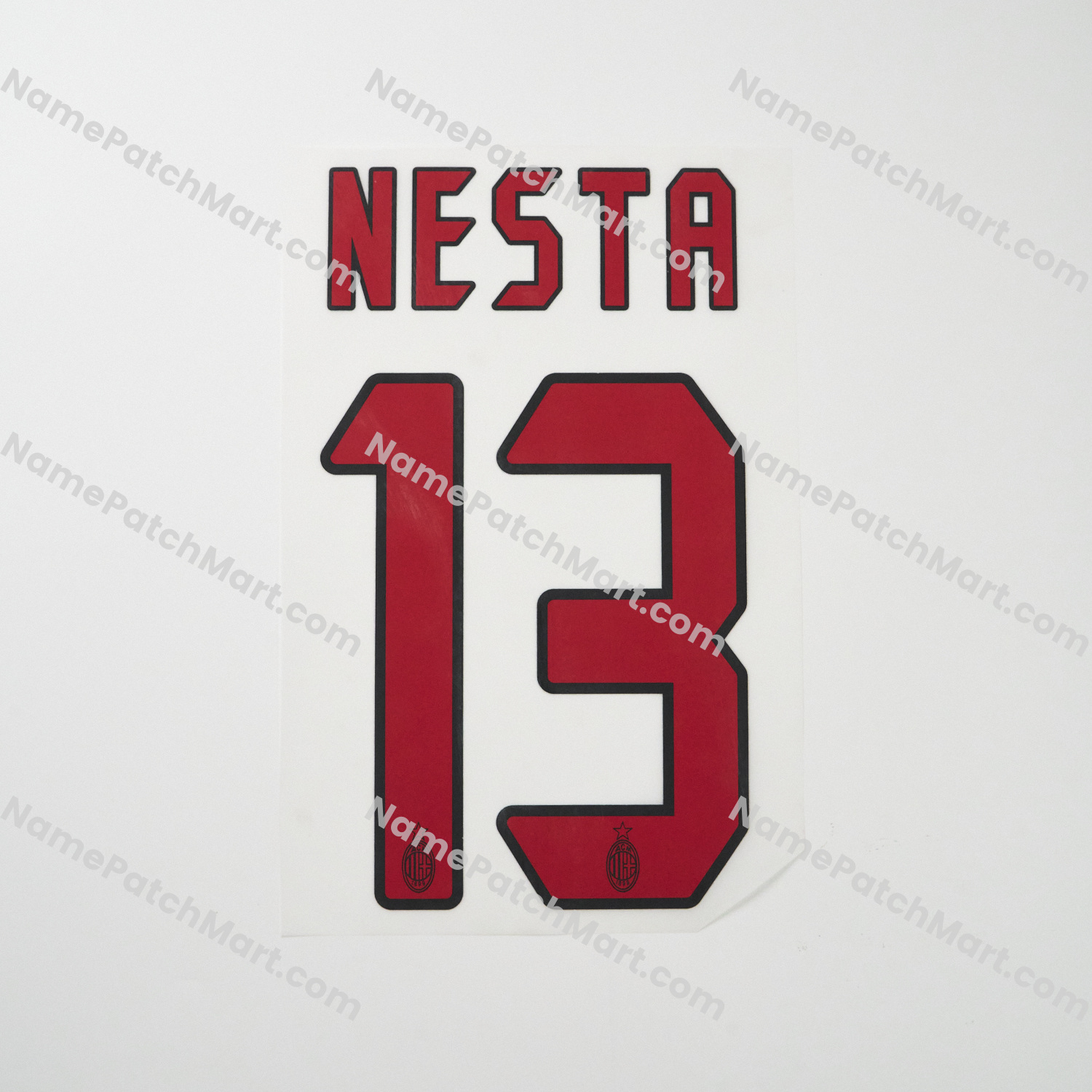 Nesta #13 - AC Milan 2004-07 Away  | Name Number Set - NamePatchMart.COM
