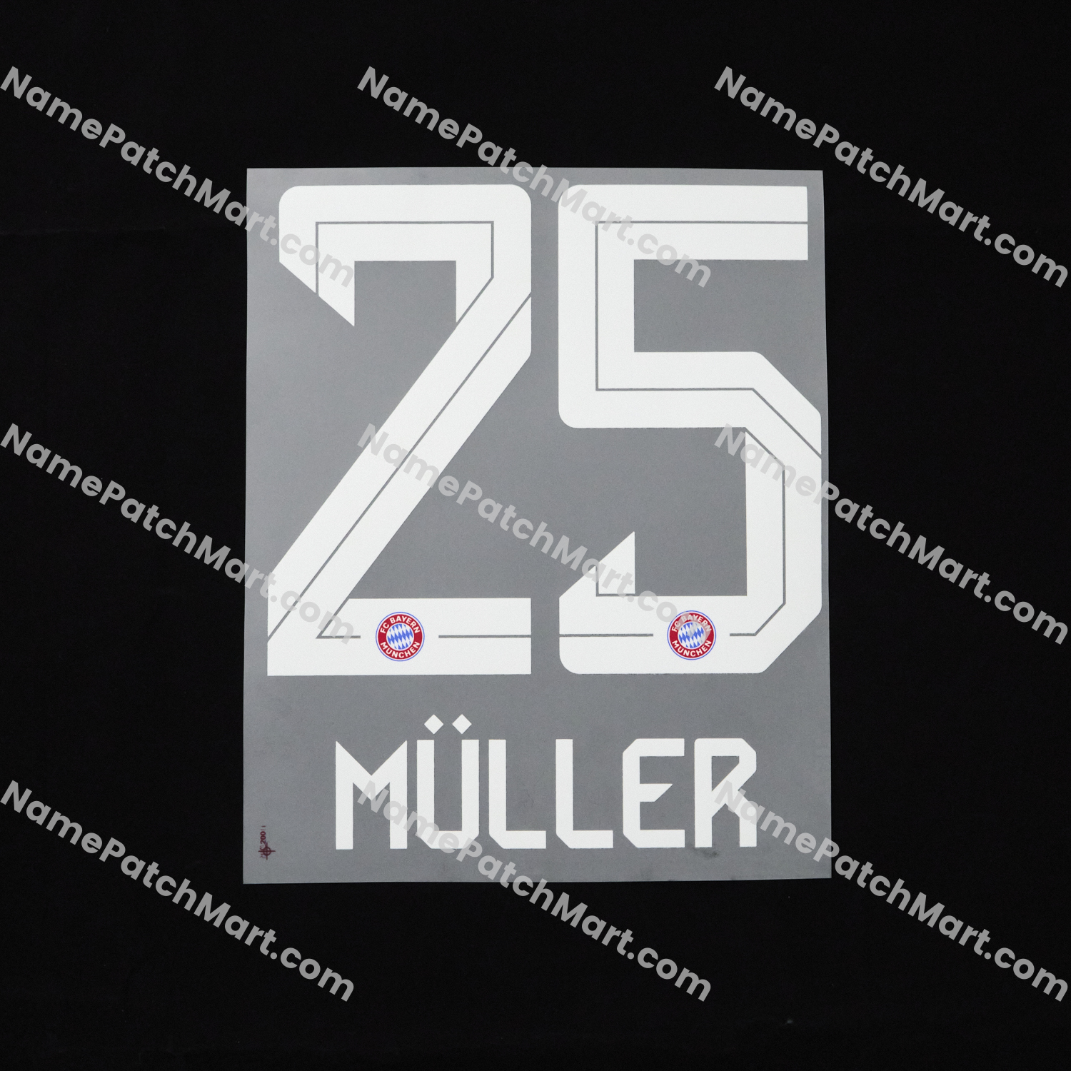 Müller #25 - Bayern Munich 25-26 Home  | Name Number Set - NamePatchMart.COM