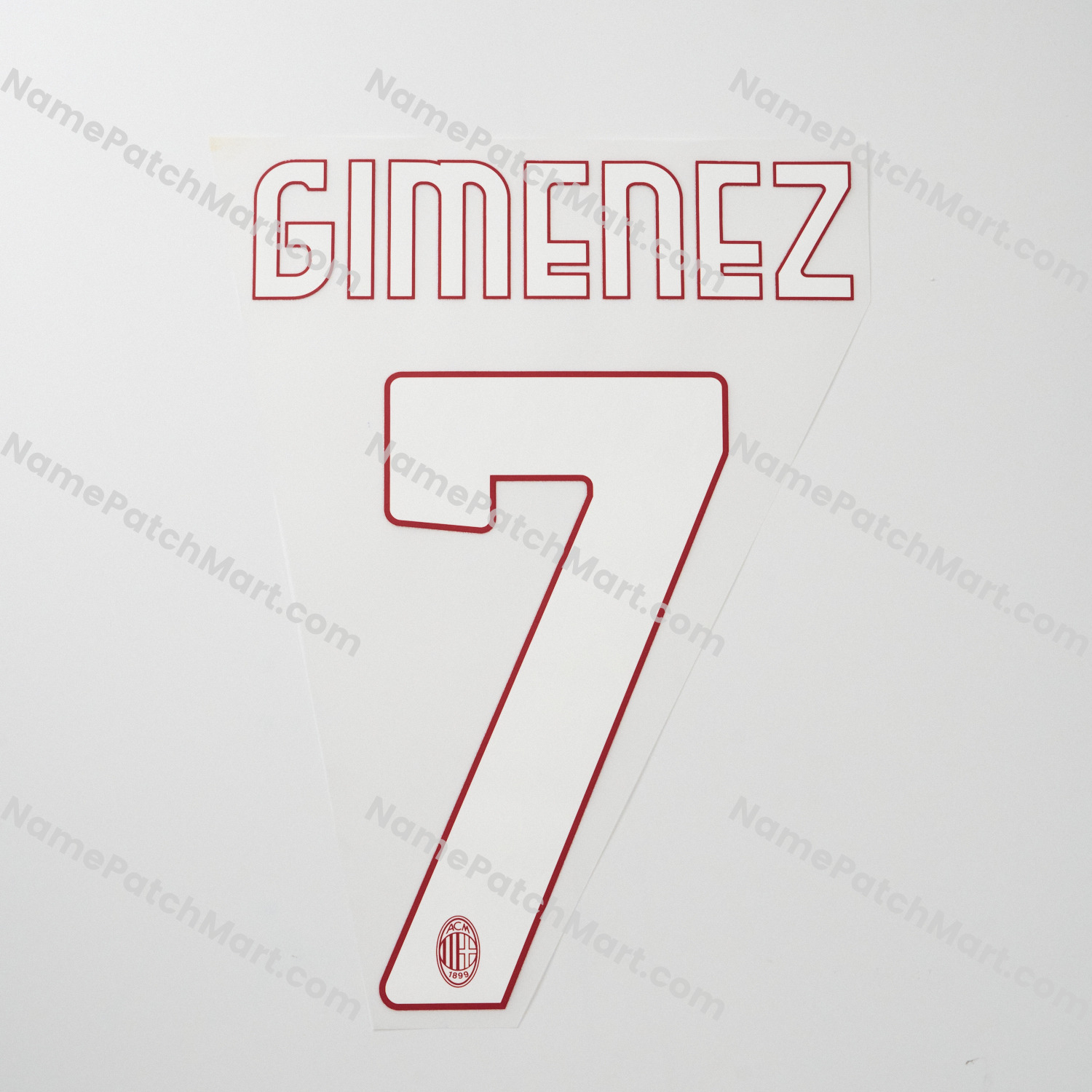 Gimenez #7 - AC Milan 25-26 Home  | Name Number Set - NamePatchMart.COM
