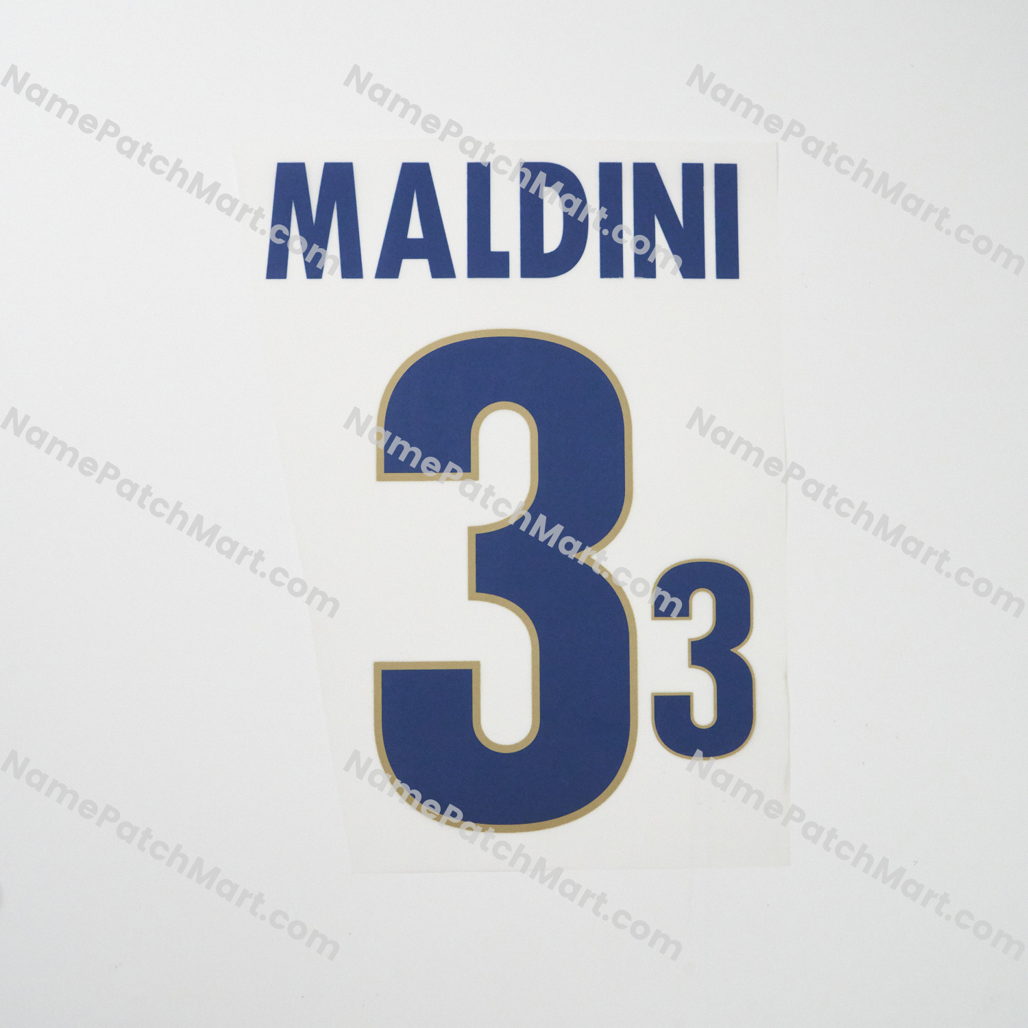 Maldini #3 - Italy 1996 Away  | Name Number Set - NamePatchMart.COM