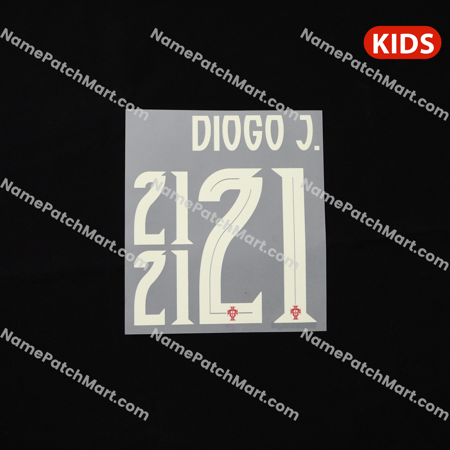 KIDS Diogo J. #21 - Portugal 2025-26 Home  | Name Number Set - NamePatchMart.COM